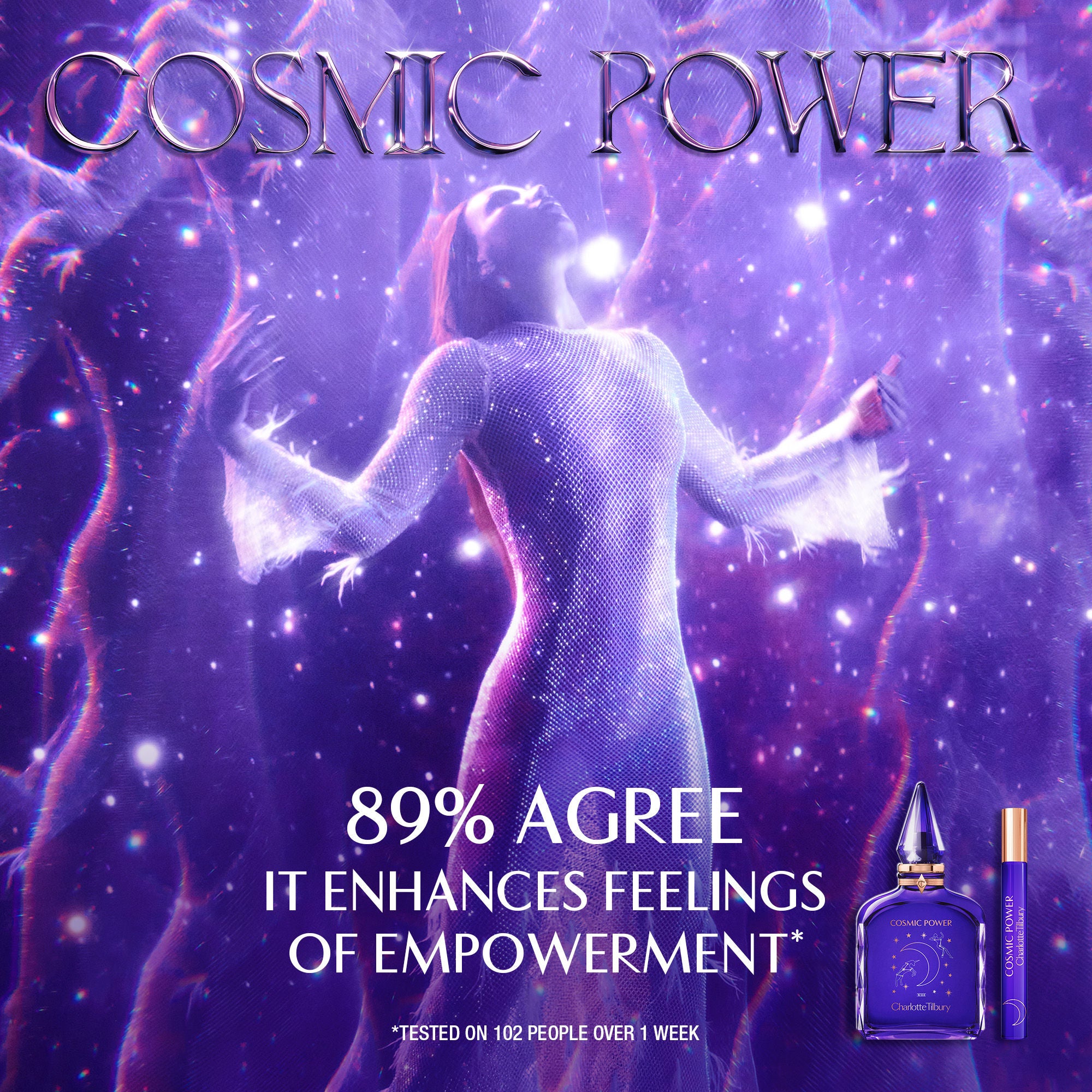 Charlotte Tilbury Cosmic Power Perfume - Luxury Floral Vanilla Eau de Parfum for Women | Romantic Date Night & Special Occasion Fragrance