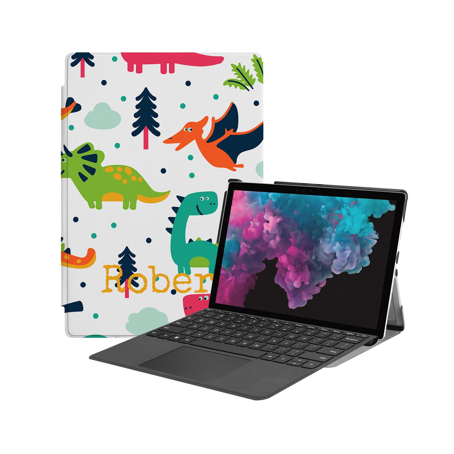 Microsoft Surface Pro Case with Dinosaur Design - Slim Protective Cover for Surface Pro 7/6/5/4/3 - Perfect for School, Work & Travel Accessories