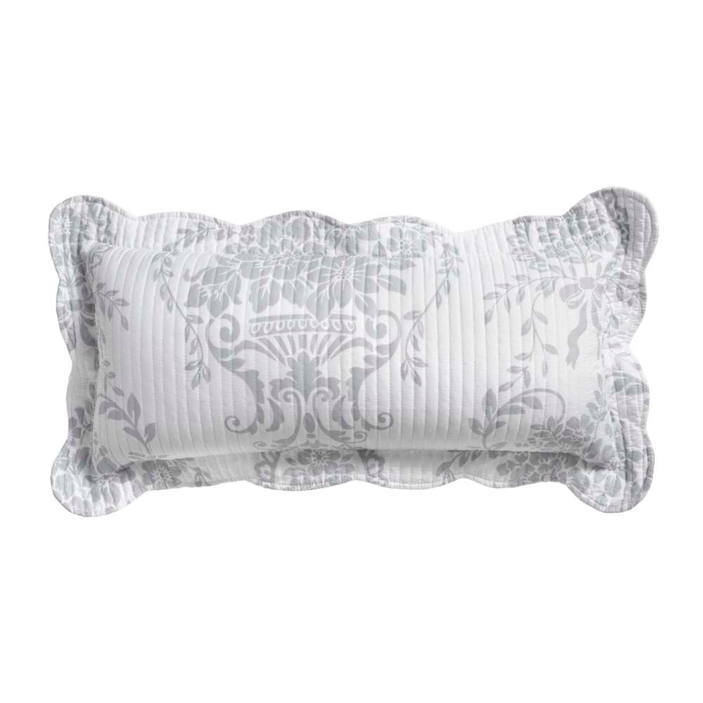 Florence Grey Long Filled Couch Cushion - Soft Decorative Throw Pillow for Sofa, Bed & Home Decor