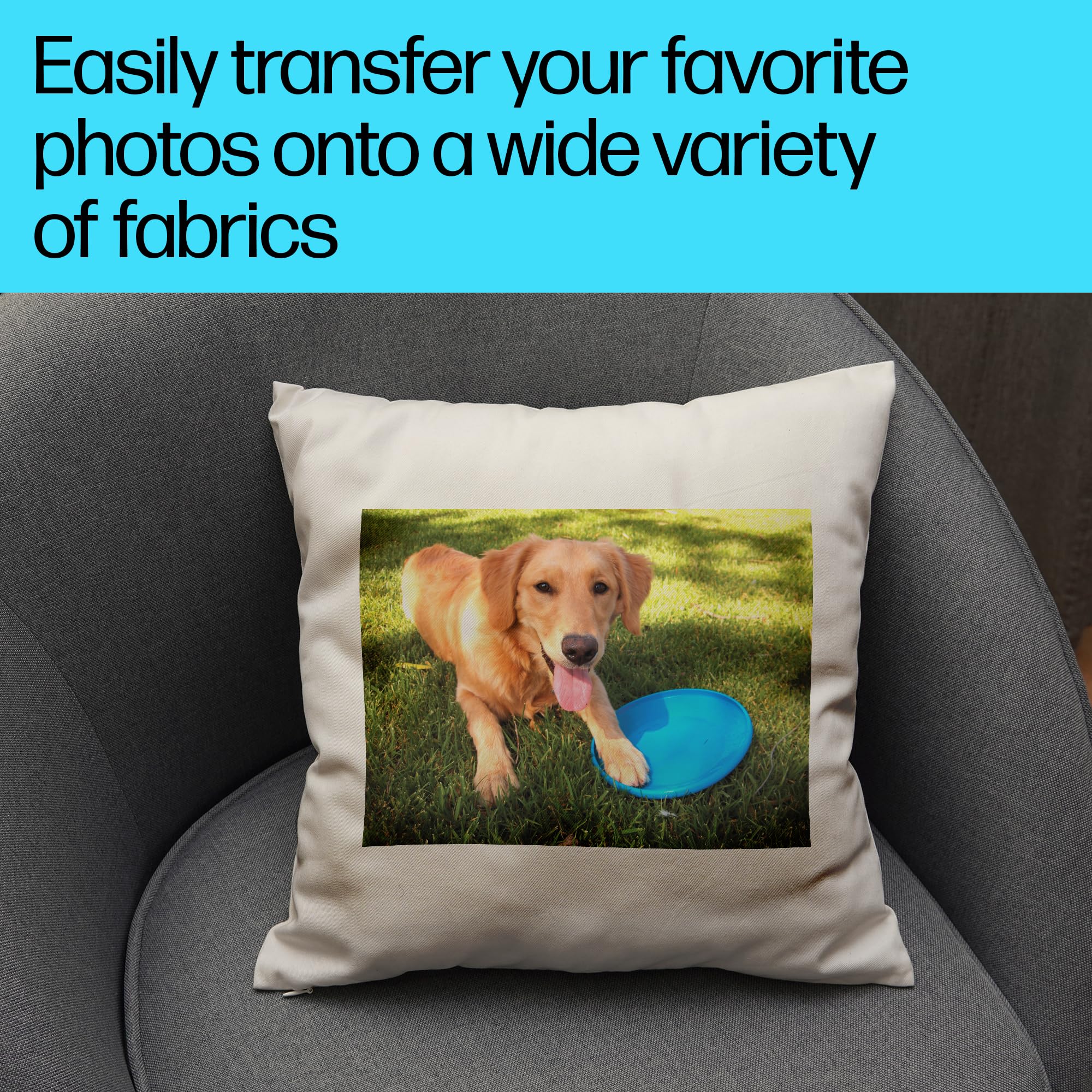 HP C6049A Iron-On Transfer Paper 8.5x11 Inches - 12 Sheets Pack for Inkjet Printers | Create Vibrant Photo & Graphic Transfers on T-Shirts, Clothes, Pillows | DIY Custom Apparel, Home Decor & Craft Projects