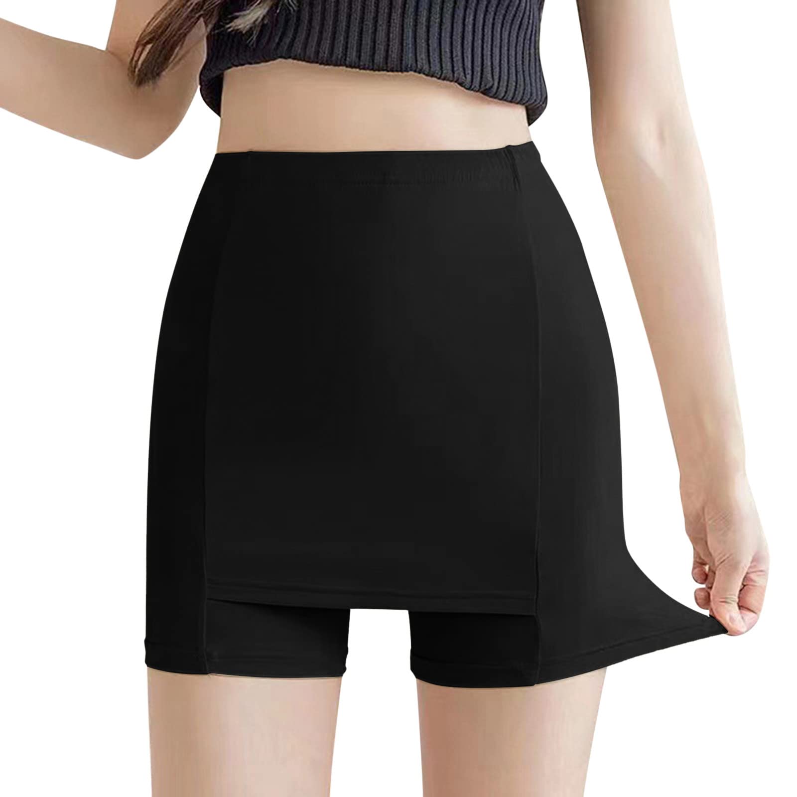 Seamless Underwear Shorts for Women - Comfortable Leggings with Front Crotch Design, Smooth Boyshorts for Under Dresses - Perfect for Yoga, Workout & Everyday Wear