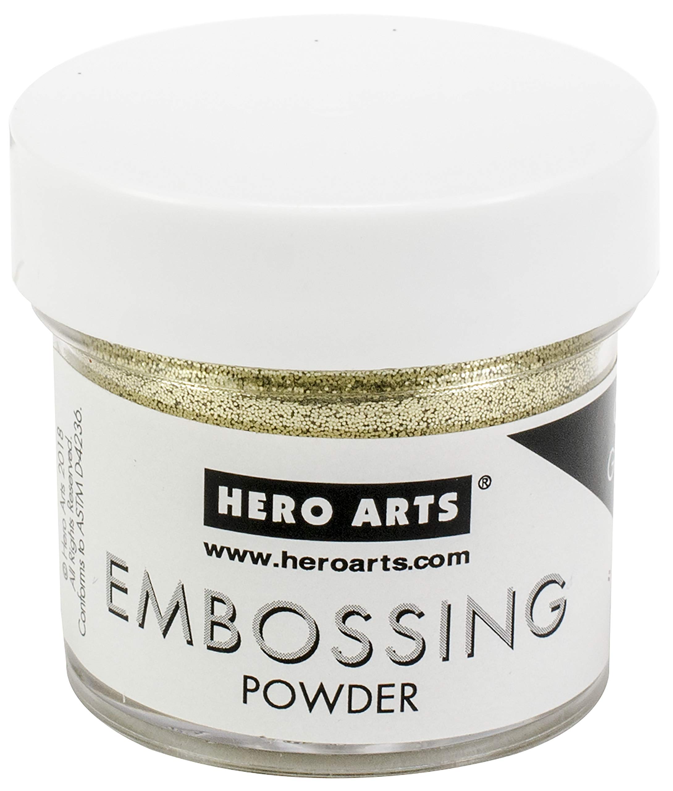 Hero Arts PW123 Gold Glitter Embossing Powder for Card Making, Scrapbooking & DIY Crafts - Heat Activated Decorative Powder for Paper Projects