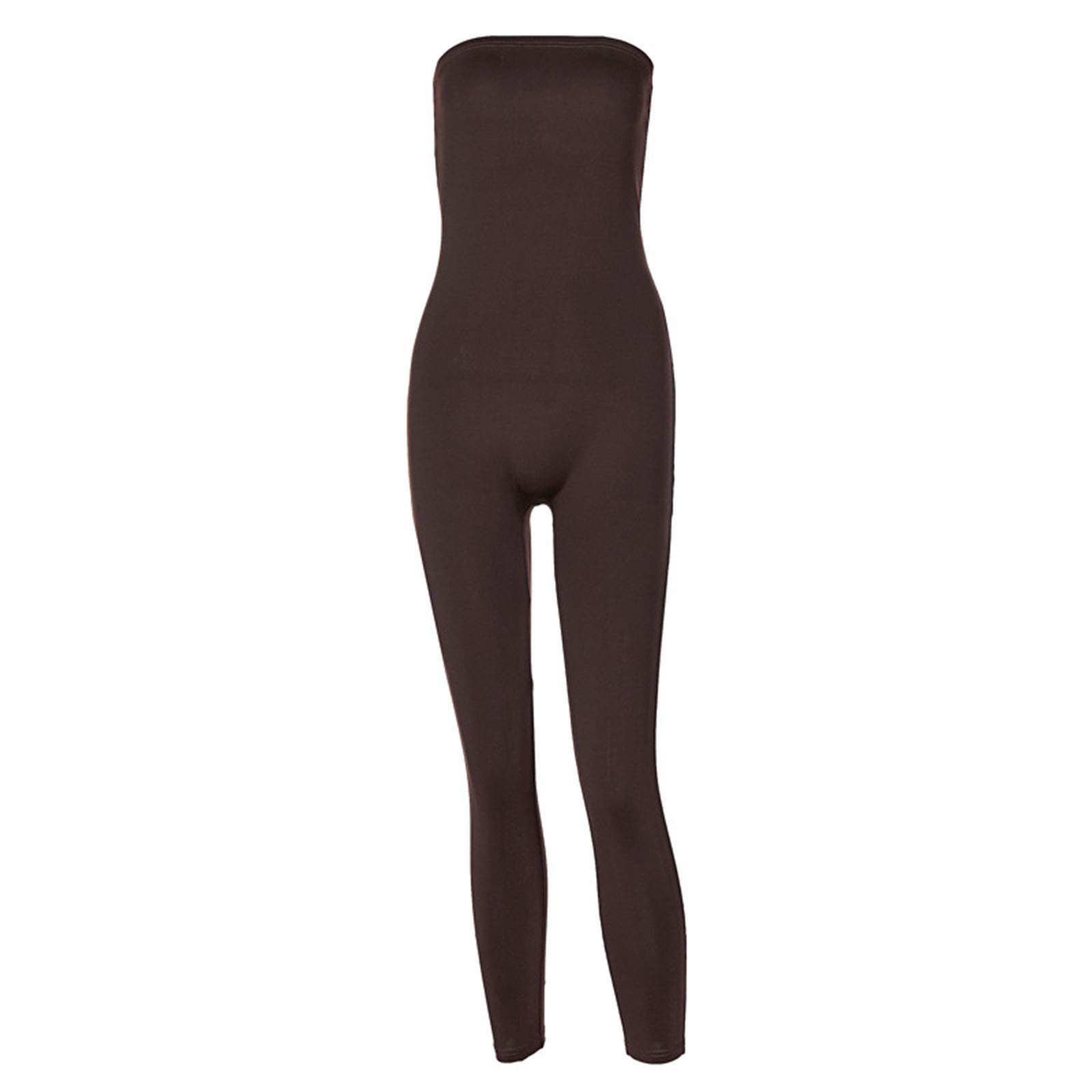 Kaerm Women's Slim Fit One Piece Sexy Strapless Bodycon Tube Jumpsuit Romper - Clubwear, Nightwear, Party Outfit for Women | Perfect for Nightclubs, Date Nights & Special Occasions