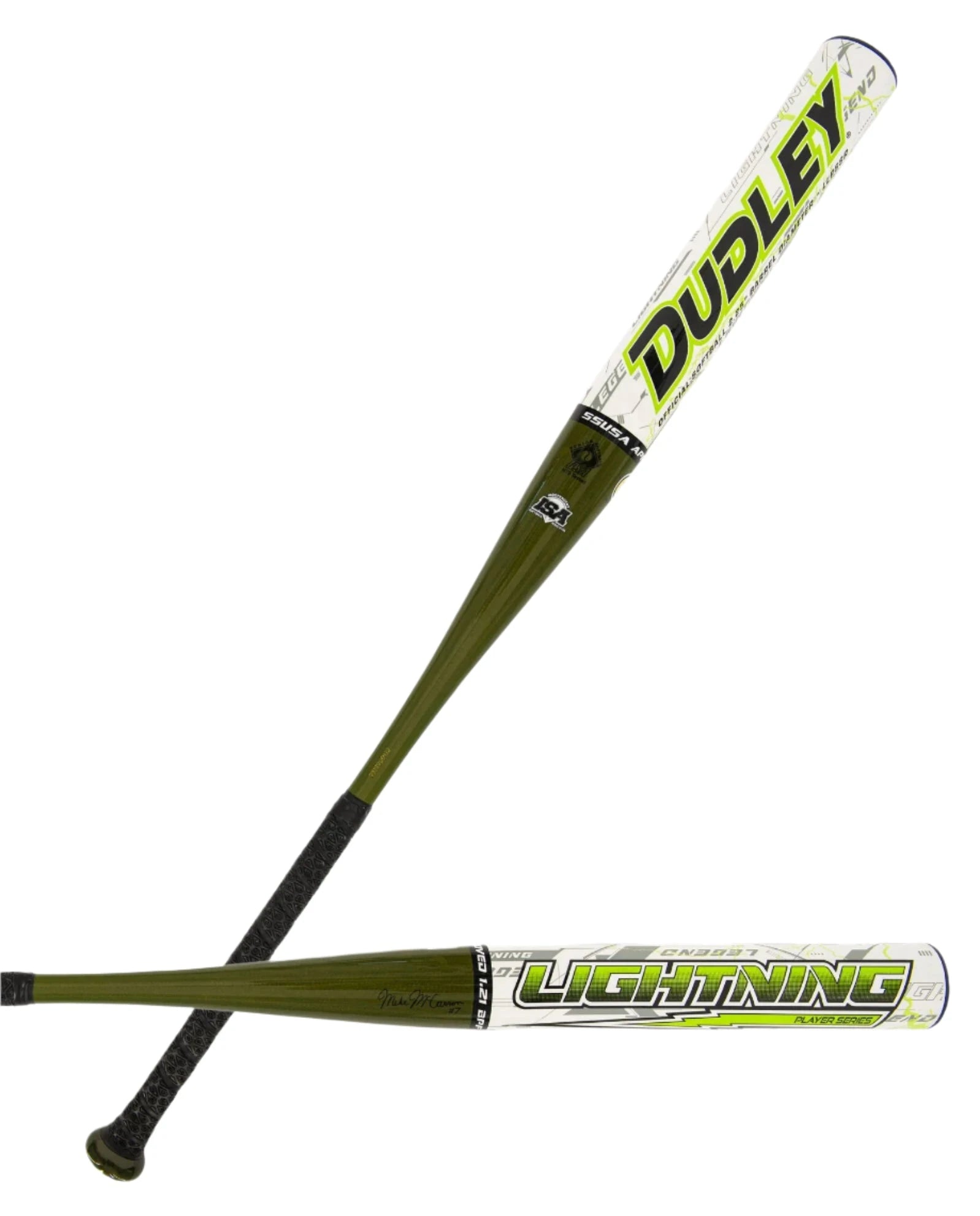 Dudley® Lightning Legend McSadler Signature 12 End Loaded Slowpitch Softball Bat - Senior League Approved (SSUSA & LLPSSR Certified) | Perfect for Competitive Play & Tournament Use