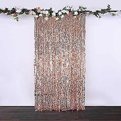 8x8ft Blush Pink Sequin Backdrop Curtain for Weddings, Parties, Photo Booths & Home Decor - Elegant Event Decor & Sparkling Background for Celebrations
