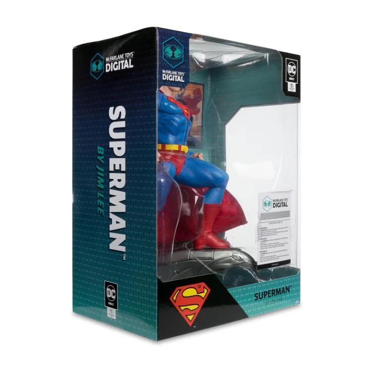 DC Comics Jim Lee Superman 1/6 Scale Collectible Statue with Digital Code - Perfect for Superhero Fans, Home Decor & Comic Book Collections