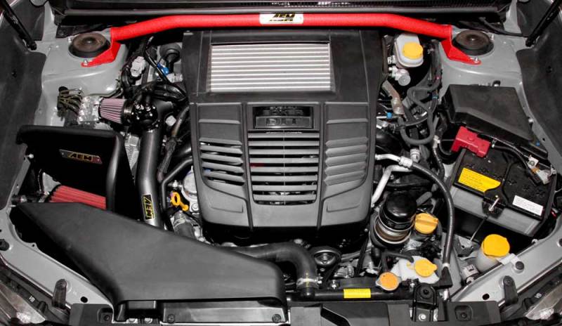 AEM 2015 Subaru WRX STI 2.0L 2.5L Performance Strut Bar - Front Chassis Brace for Enhanced Handling & Stability on Street or Track Racing