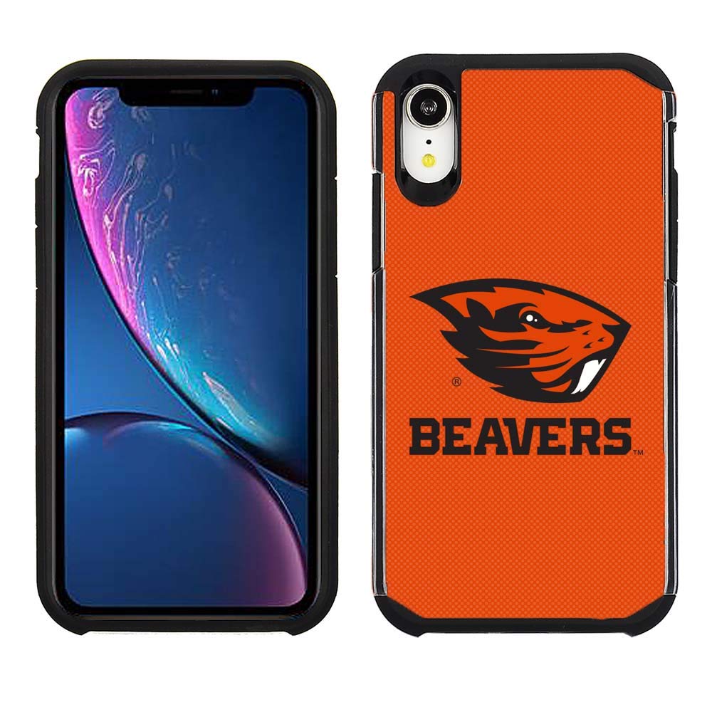 Oregon State Beavers NCAA Licensed iPhone XR Case - Shockproof Protective Phone Cover for Apple iPhone XR (Orange/Black) - Perfect for Game Days, School Spirit & Everyday Protection