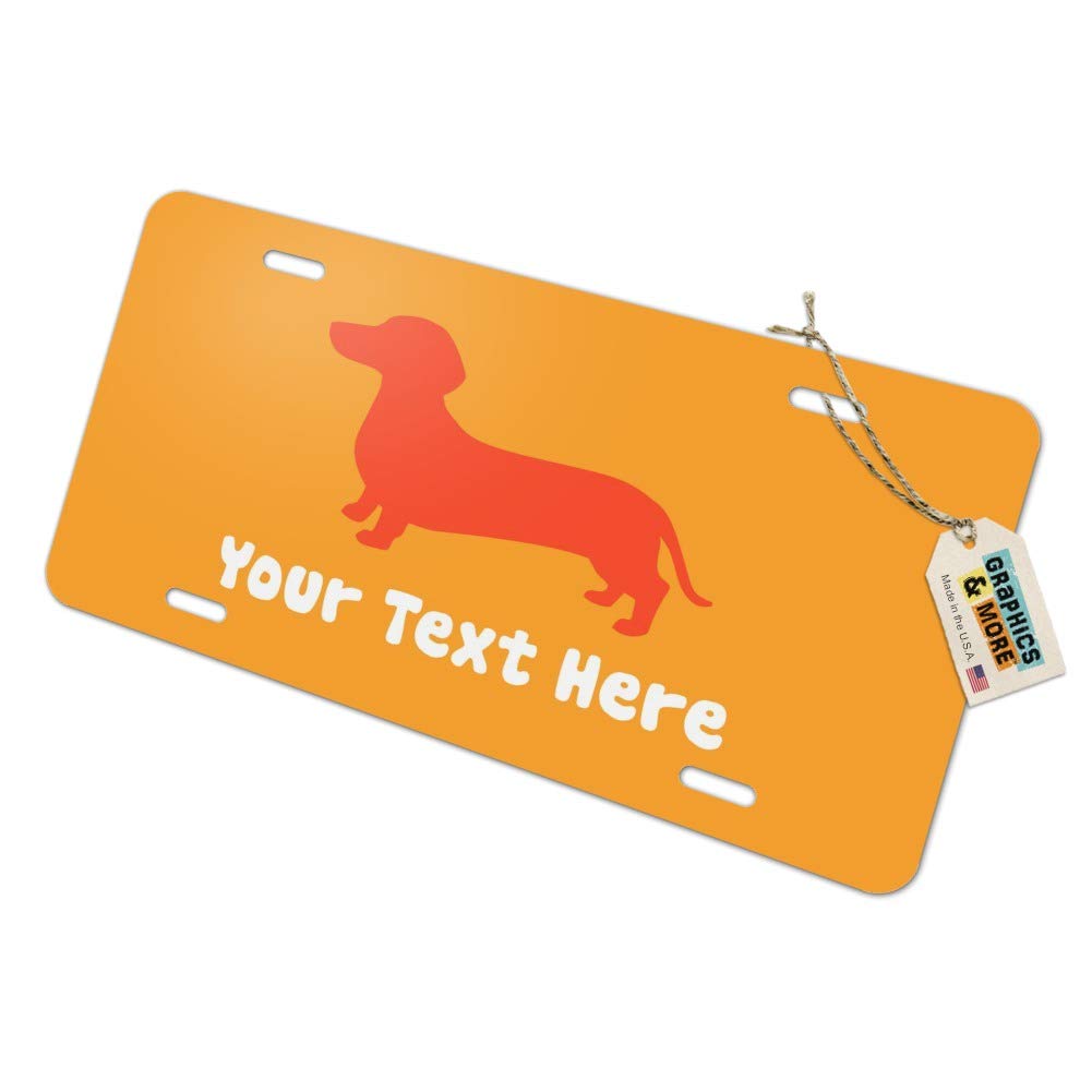 Personalized Custom 1 Line Dachshund Wiener Dog Novelty Metal Vanity License Plate - Unique Pet Gift for Car, Motorcycle, or Home Decoration