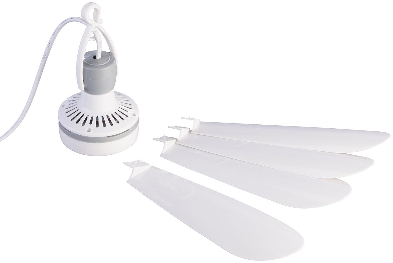 PEARL Solar Fan VT-145.D - 40cm Ceiling Fan with Hook, 230V, Lightweight & Compact Design - Perfect for Bedrooms, RVs, and Outdoor Spaces