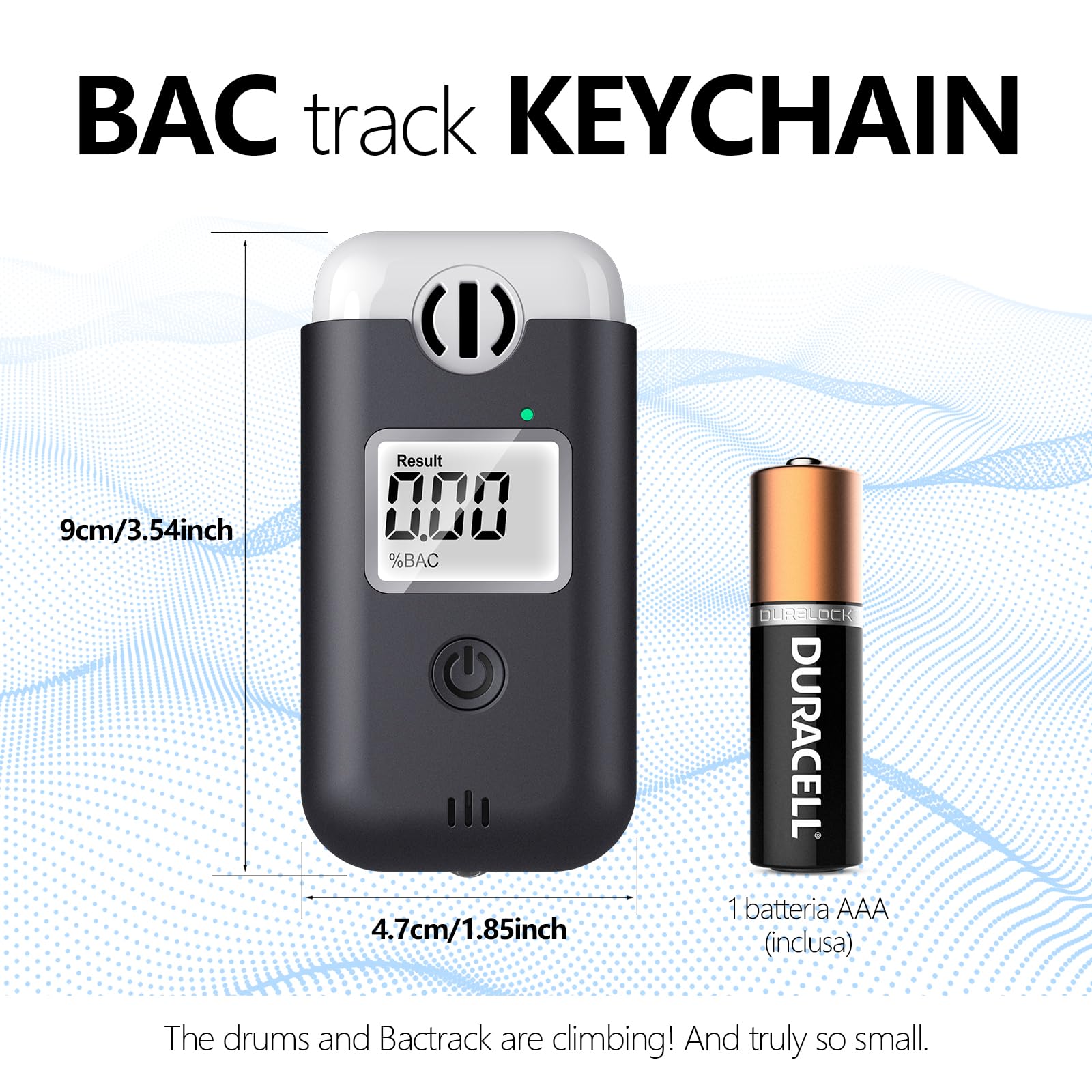 Professional Breathalyzer for Personal Use – High Accuracy Portable Alcohol Tester, Direct Blow Technology, No Need to Change Mouthpieces, Digital Blue LCD with Backlight – Perfect for Parties, Family Gatherings & Workplace Safety