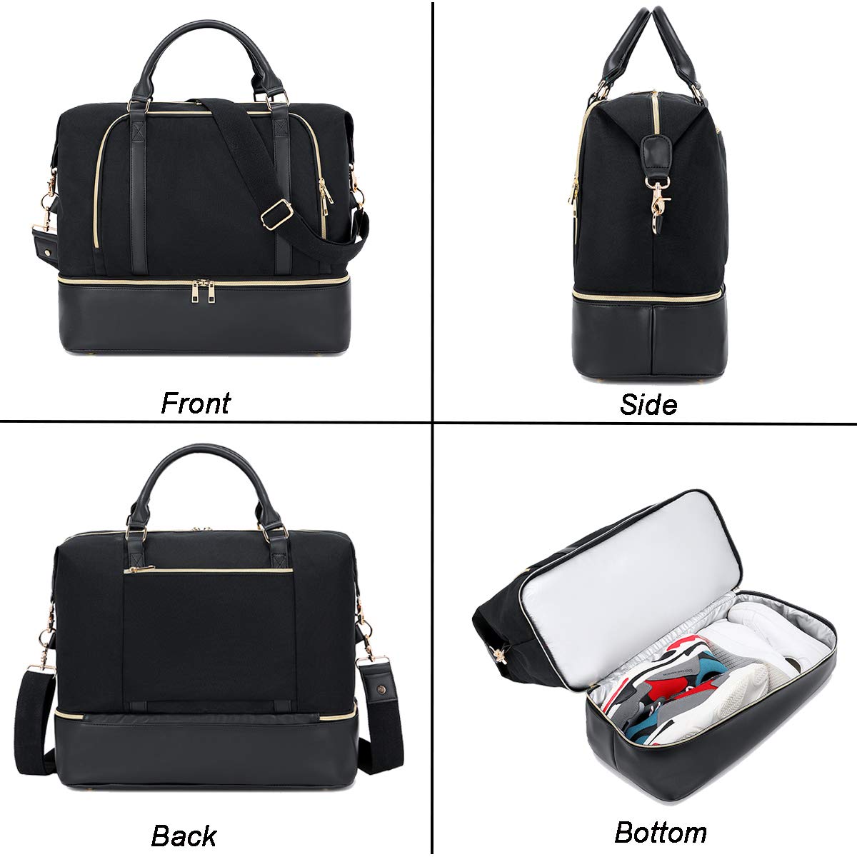 CAMTOP Women's Travel Weekender Bag - Overnight Duffel Carry-On Tote with 15.6 Inch Laptop Compartment, Perfect for Business Trips and Weekend Getaways