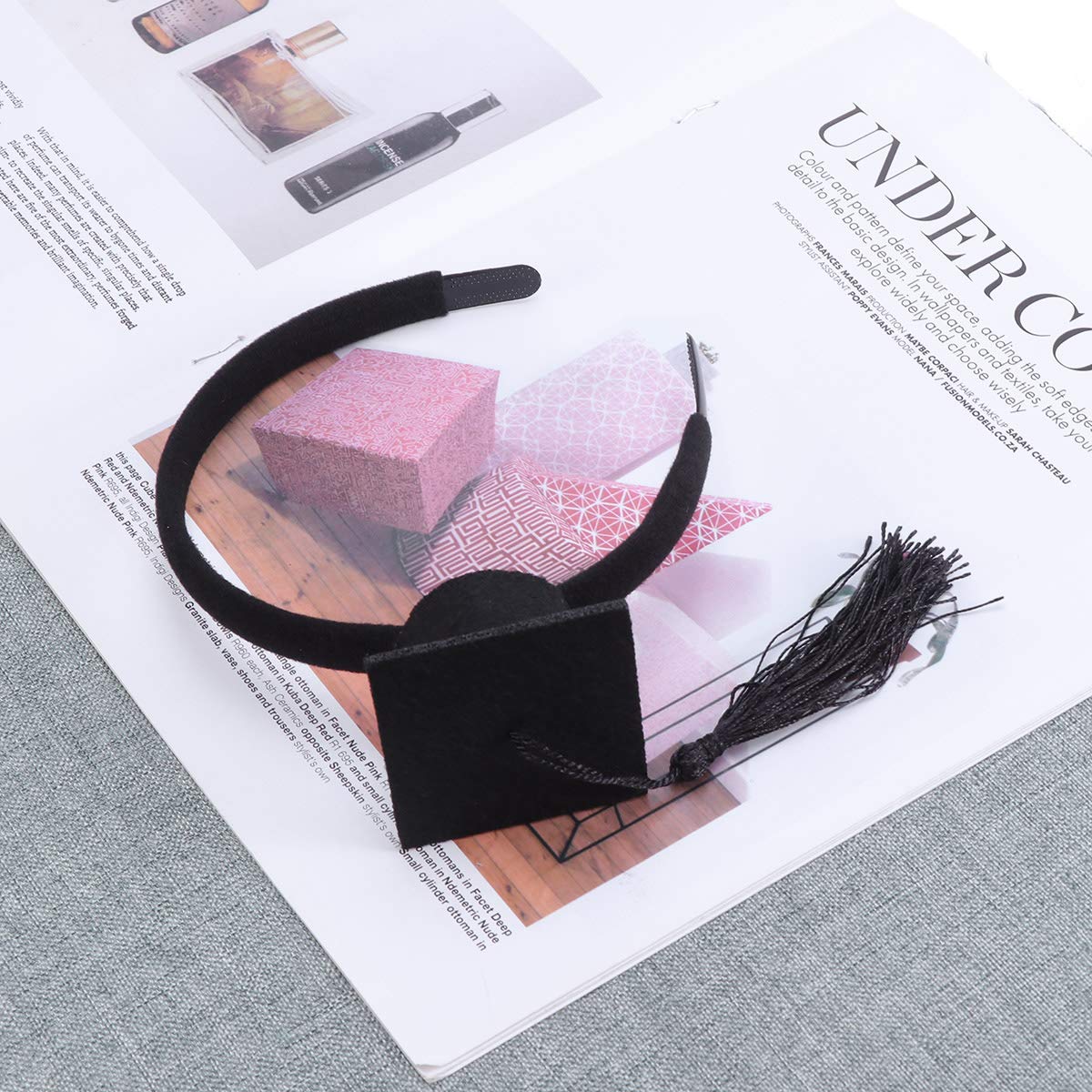 Graduation Headbands for Women & Kids - Bulk Black Hair Bands with Cap for Doctoral, Party & Grad Ceremony - Perfect for Graduation Photos, School Events & Celebrations