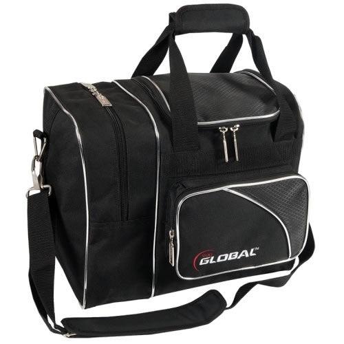 900Global Single Deluxe Tote Bowling Bag - Black | Premium 1-Ball Bowling Bag for League & Practice | Perfect for Bowlers & Sports Enthusiasts