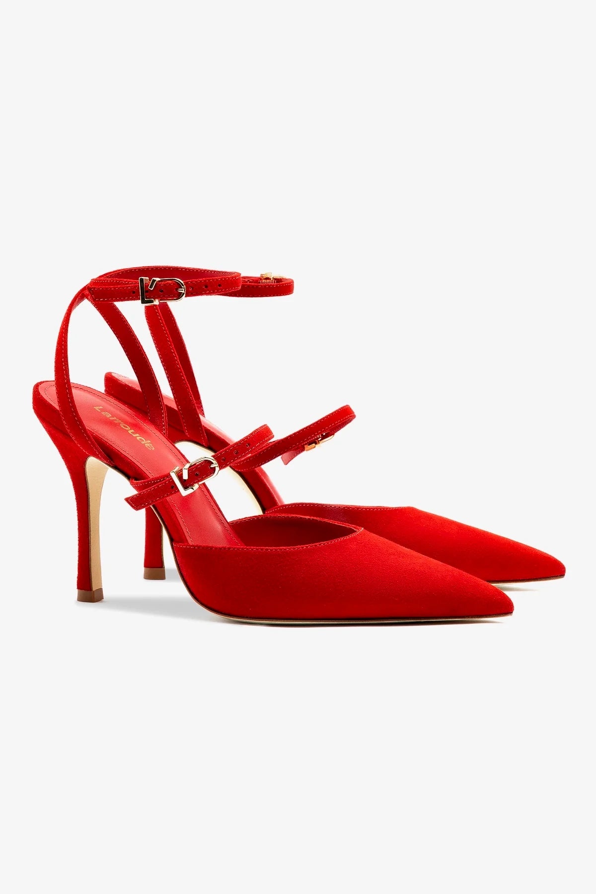 Kris Pump Women's High Heels in Scarlet Suede - Elegant Dress Shoes for Parties, Weddings & Special Occasions