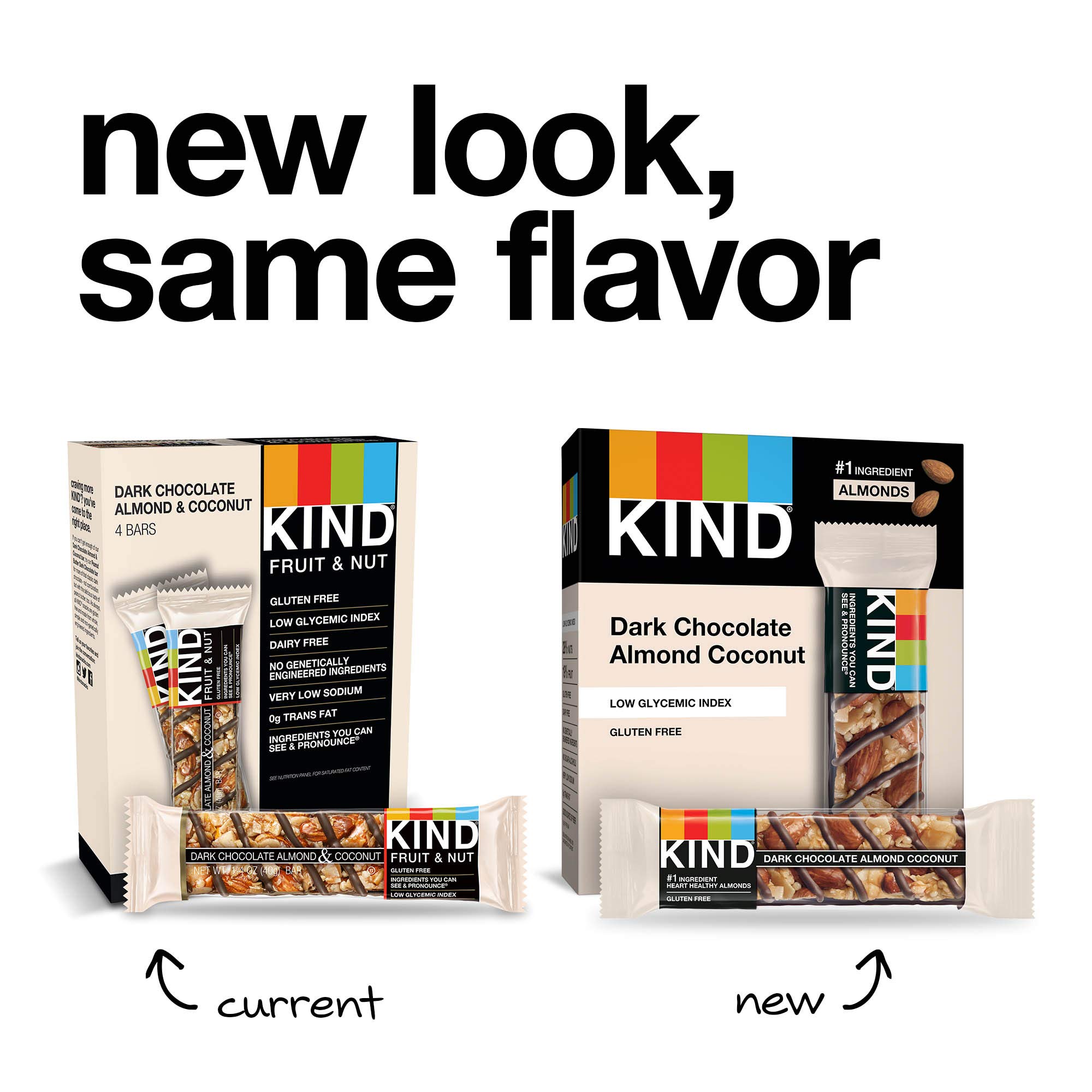 KIND Dark Chocolate Almond Coconut Bars - Low Glycemic, Gluten Free, Healthy Snacks - 1.4oz (60 Count) - Perfect for On-the-Go Breakfast, Work Snacks & Keto Diet