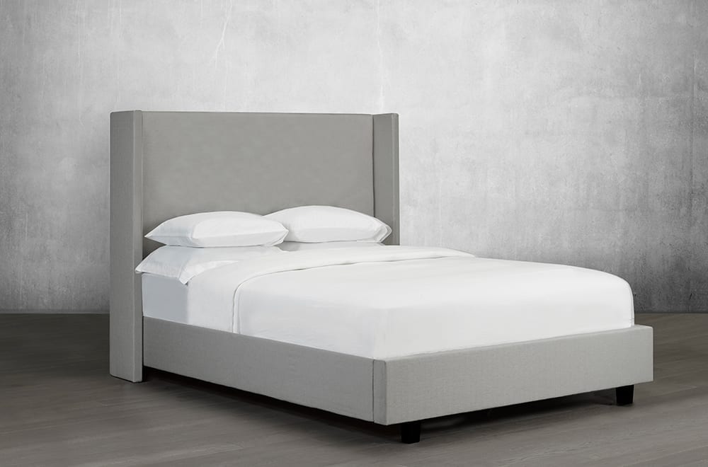 Canadian Made Osiris Platform Bed Frame - Queen Size, Solid Wood, Modern Minimalist Design | Perfect for Bedroom, Guest Room, and Small Space Living