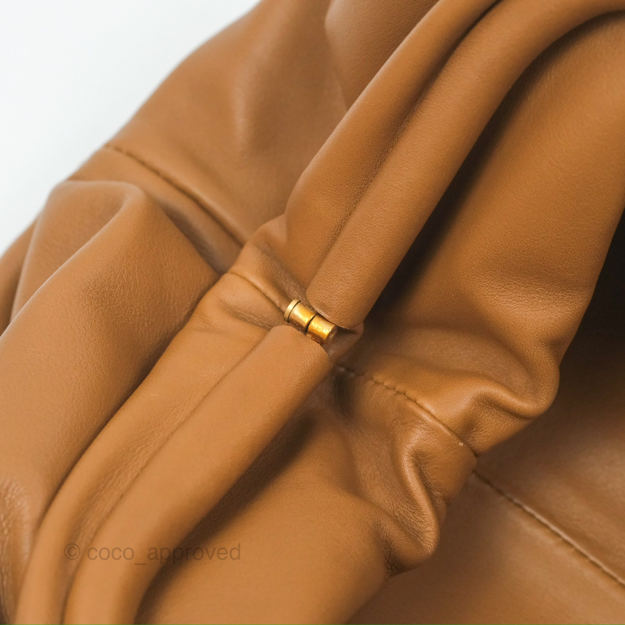 Bottega Veneta The Pouch Bag in Camel Butter Calfskin Leather - Luxury Shoulder Bag for Women, Perfect for Evening Events & Everyday Elegance