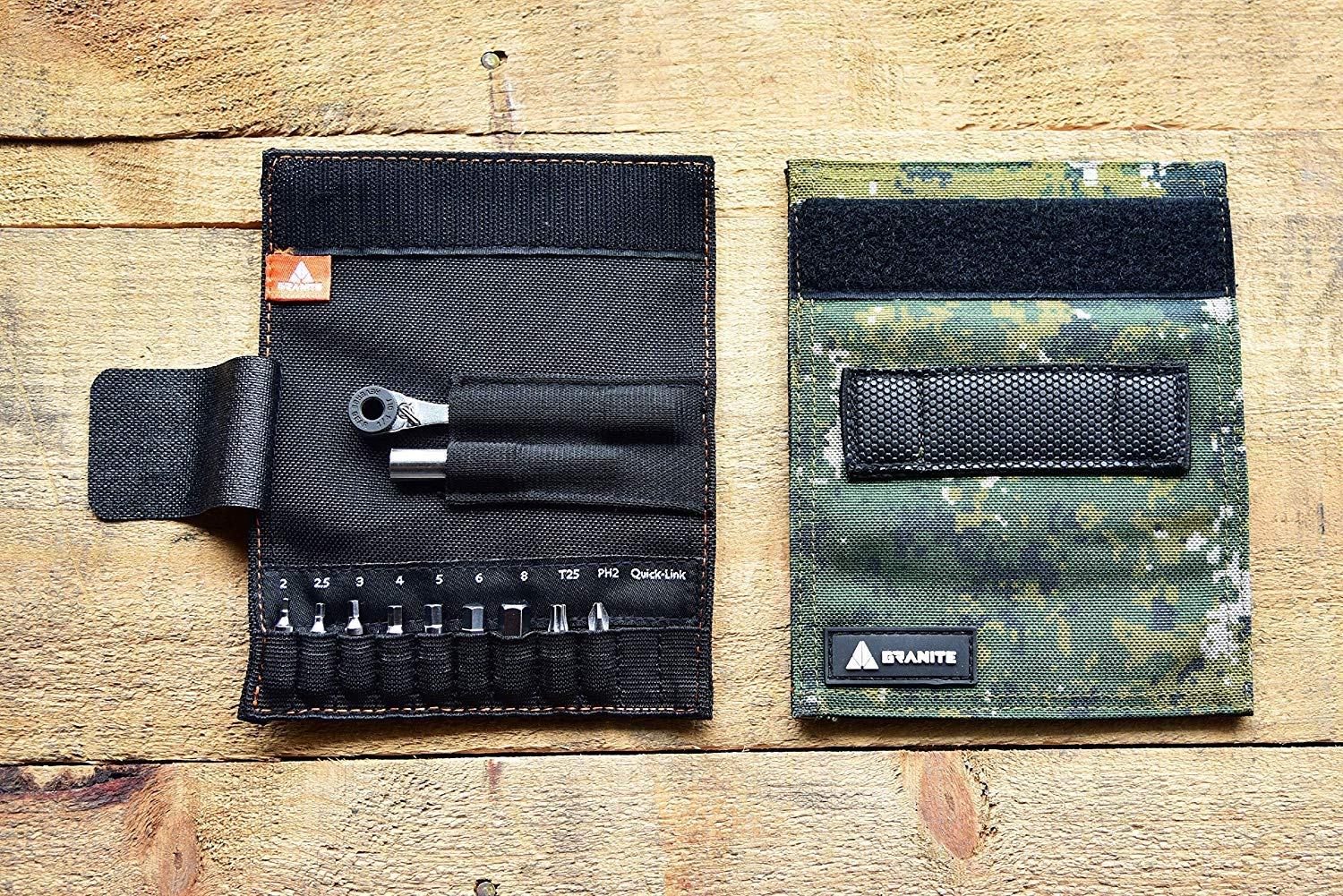 Granite Rocknroll Mini Ratchet Bike Tool Kit - 9-in-1 Bicycle Multitool with Extension Rod | Compact Mountain Bike, Road Bike & Gravel Bike Repair Kit (Green Camo) | Perfect for On-the-Go Cycling Repairs & Trailside Maintenance