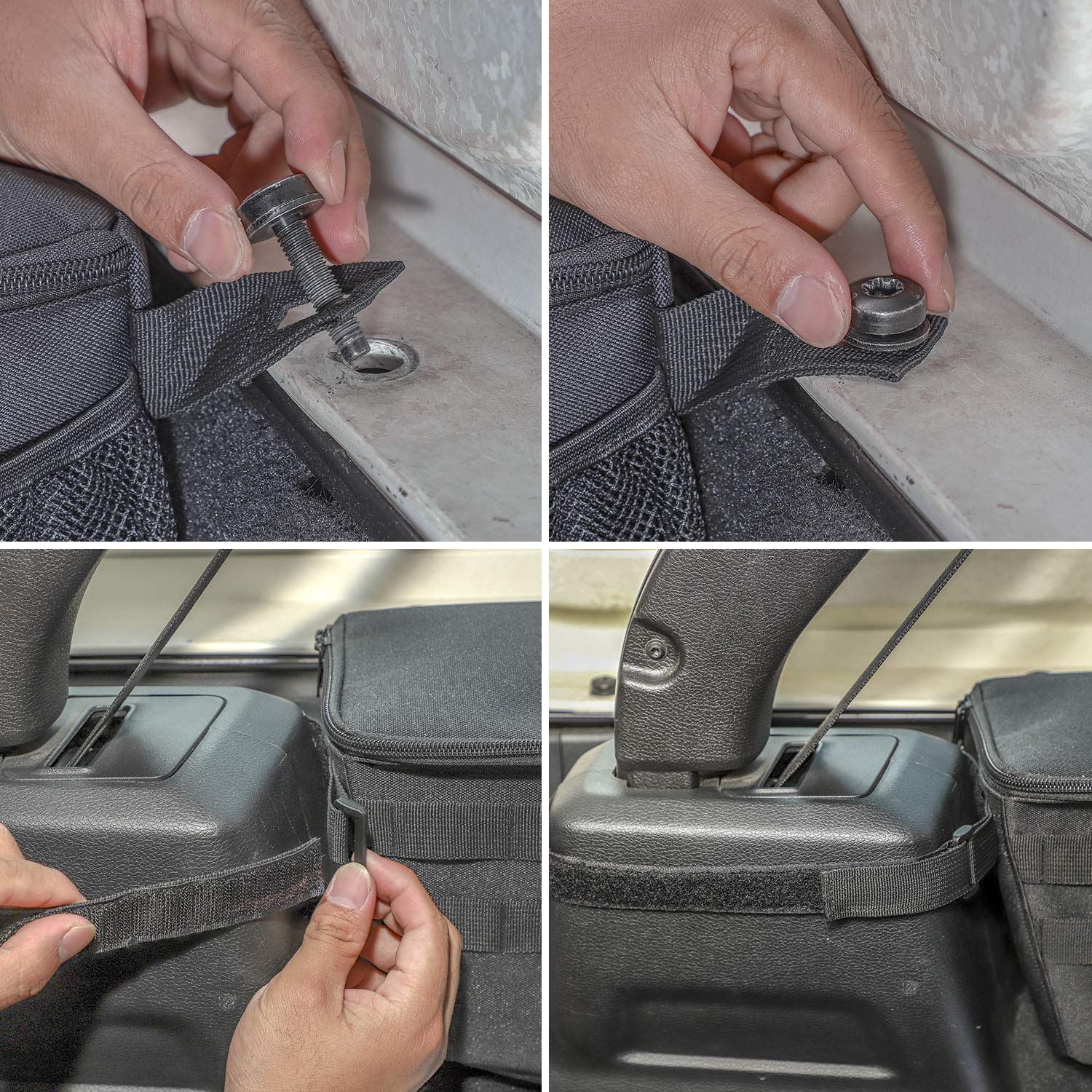 RT-TCZ Trunk Organizer for Jeep Wrangler JL 4-Door (2018-2023) - Driver Side Storage Bag Accessories | Car Organizer for Road Trips & Outdoor Adventures