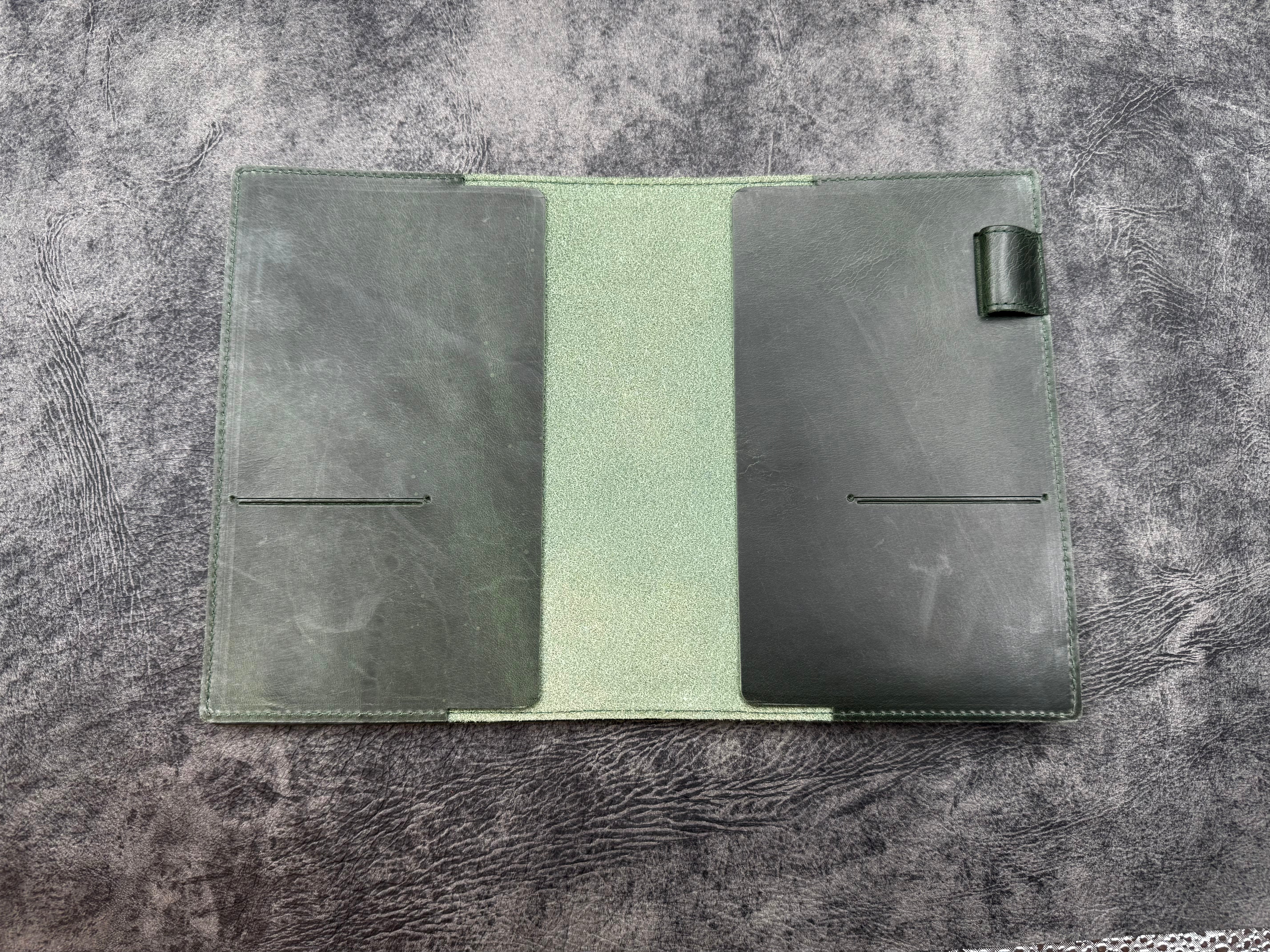 Premium Leather Slim B6 Notebook Cover - Multiple Colors (Black, Brown, Navy) - Planner Organizer for Journal, Diary & Office Use - Perfect Gift for Writers & Professionals
