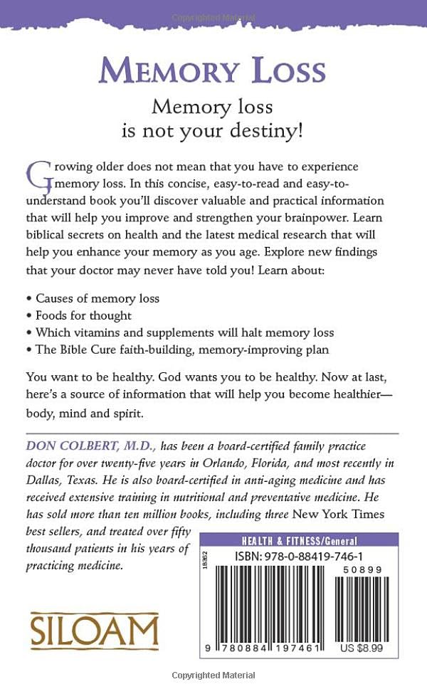 The Bible Cure for Memory Loss: Ancient Truths, Natural Remedies & Latest Research for Brain Health | Christian Faith-Based Solutions for Cognitive Wellness & Daily Life Support