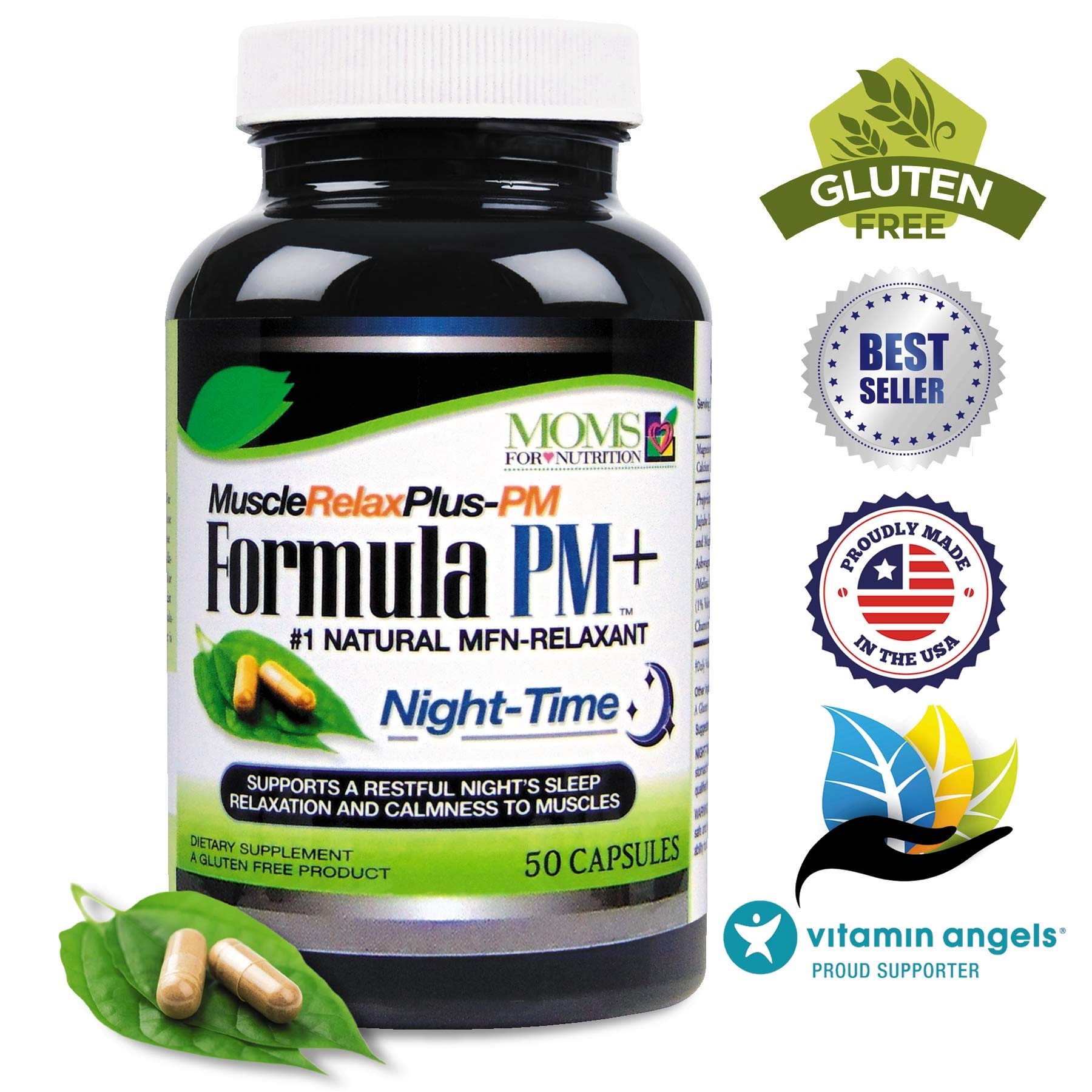 All Natural Night-Time Muscle Relax Formula – 1500mg Magnesium Glycinate Supplement for Muscle Recovery & Stress Relief | Gluten Free, Non-GMO 50 Capsules | Perfect for Post-Workout, Sleep Support & Relaxation
