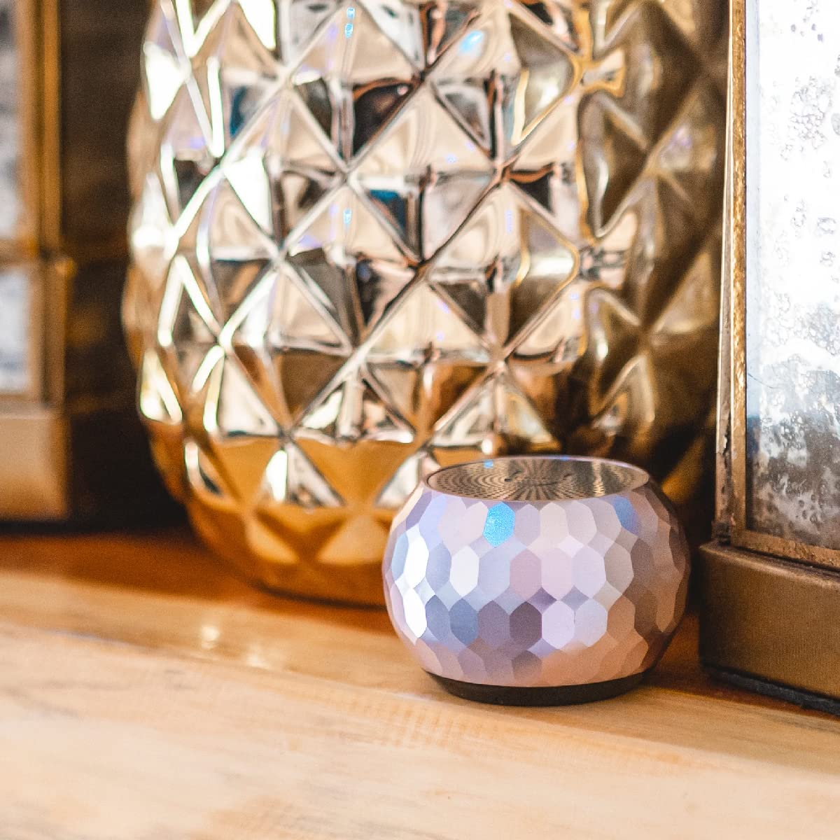 Portable Wireless Bluetooth Speaker with Magnetic Base - Mini Glam U Speakers, Built-in Mic & Selfie Remote, Perfect for Travel, Home Office & Outdoor Adventures (Pairing Bundle)