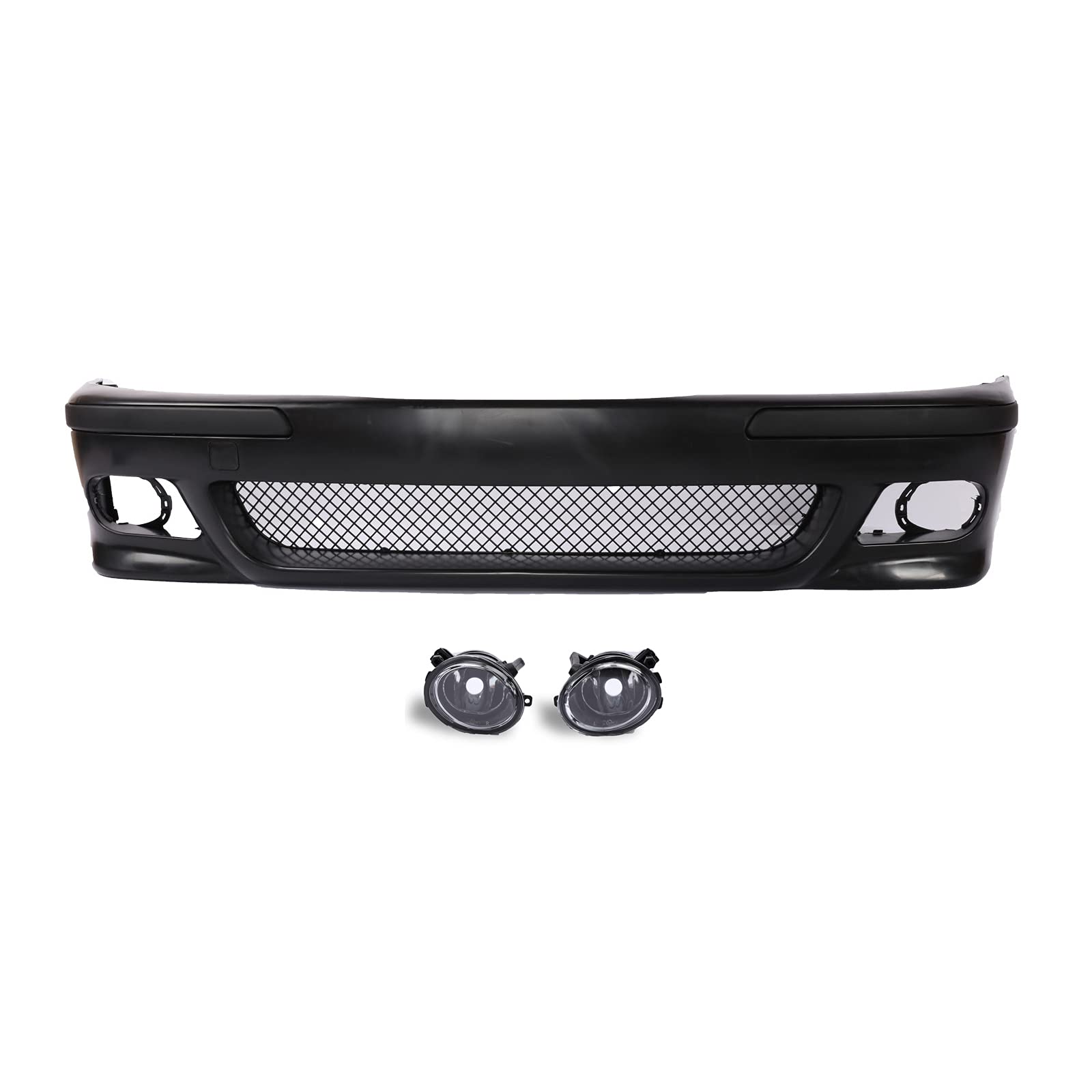 PENSUN M5 Style Front Bumper Replacement for 1996-2003 BMW E39 5 Series with Fog Lights | Perfect Upgrade for Enhanced Style & Performance