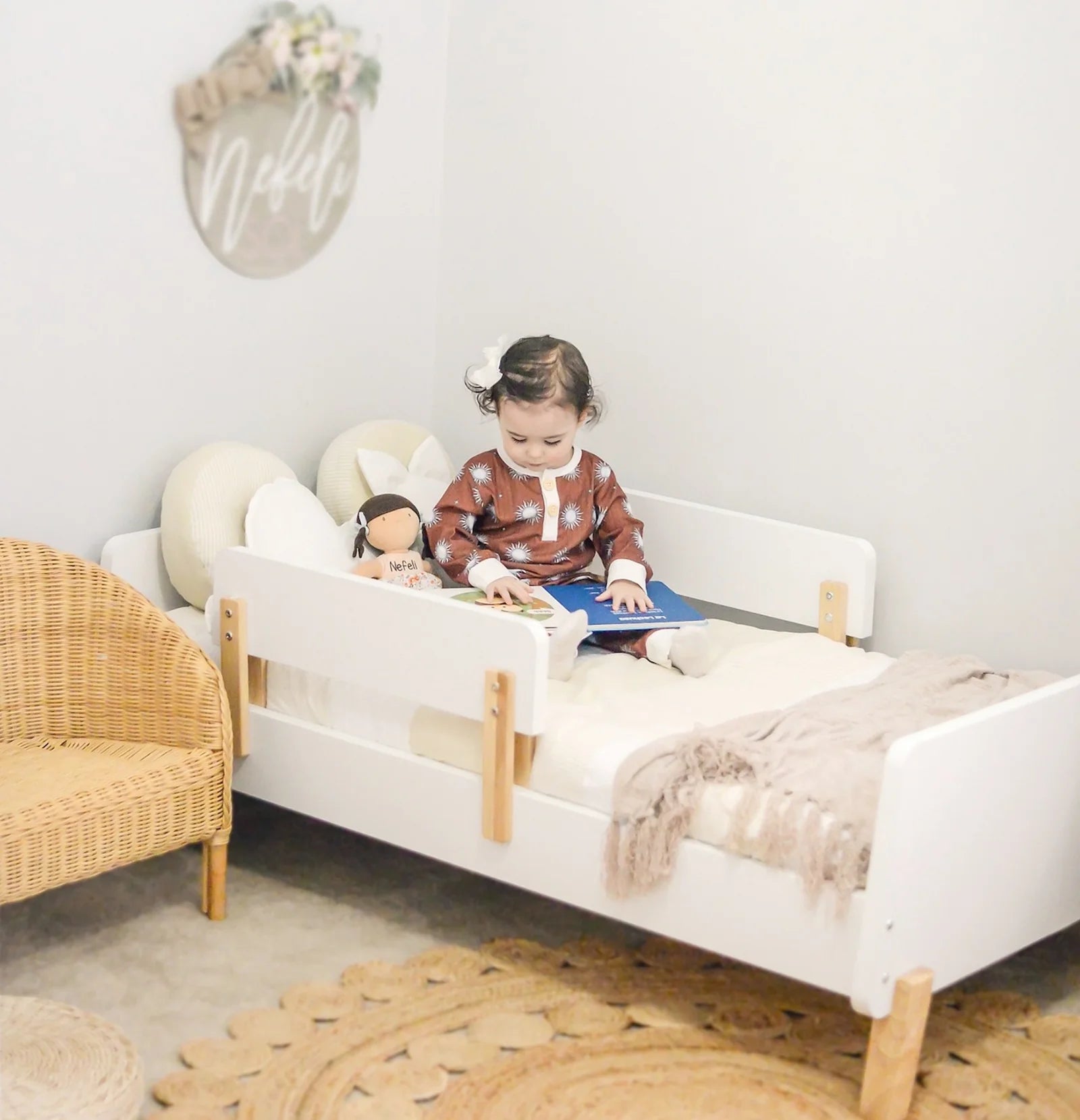 Muse Toddler Bed - Safe & Comfortable Kids Bed for Boys & Girls - Perfect for Nursery, Bedroom & Daycare Use