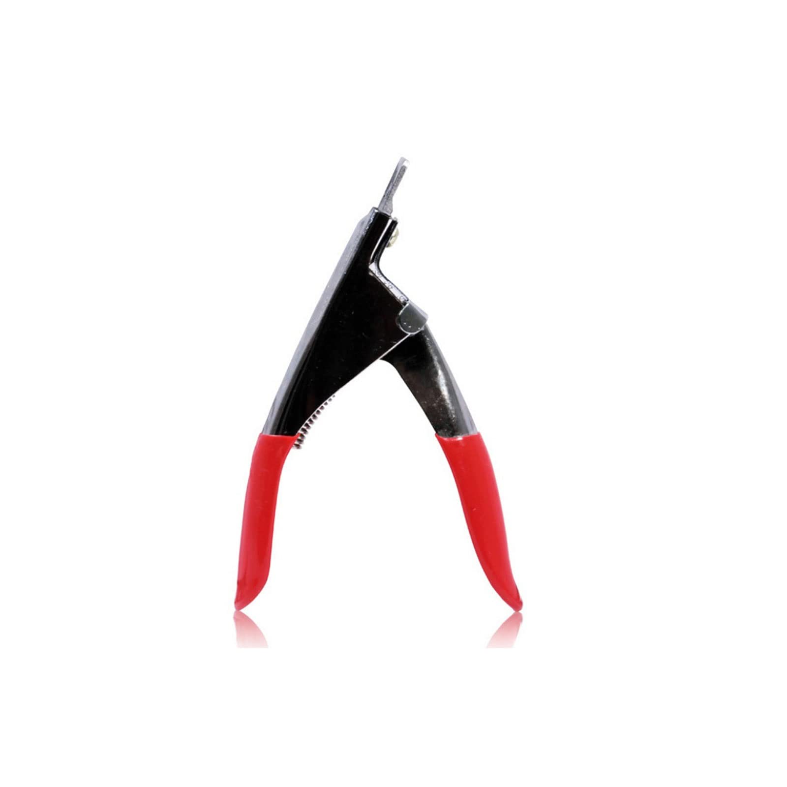 Professional Stainless Steel Toe Nail Clippers & False Nail Tips Cutter - Red Manicure Pedicure Tools for Acrylic Nails, Home & Salon Use