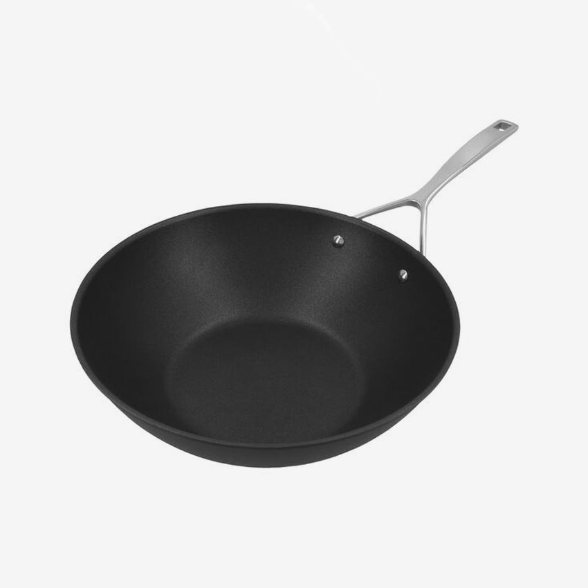 Demeyere Alupro 12-Inch Nonstick Wok Pan - Professional Aluminum Cookware for Stir Frying, Sautéing & Asian Cooking - Induction Compatible, Oven Safe to 500°F