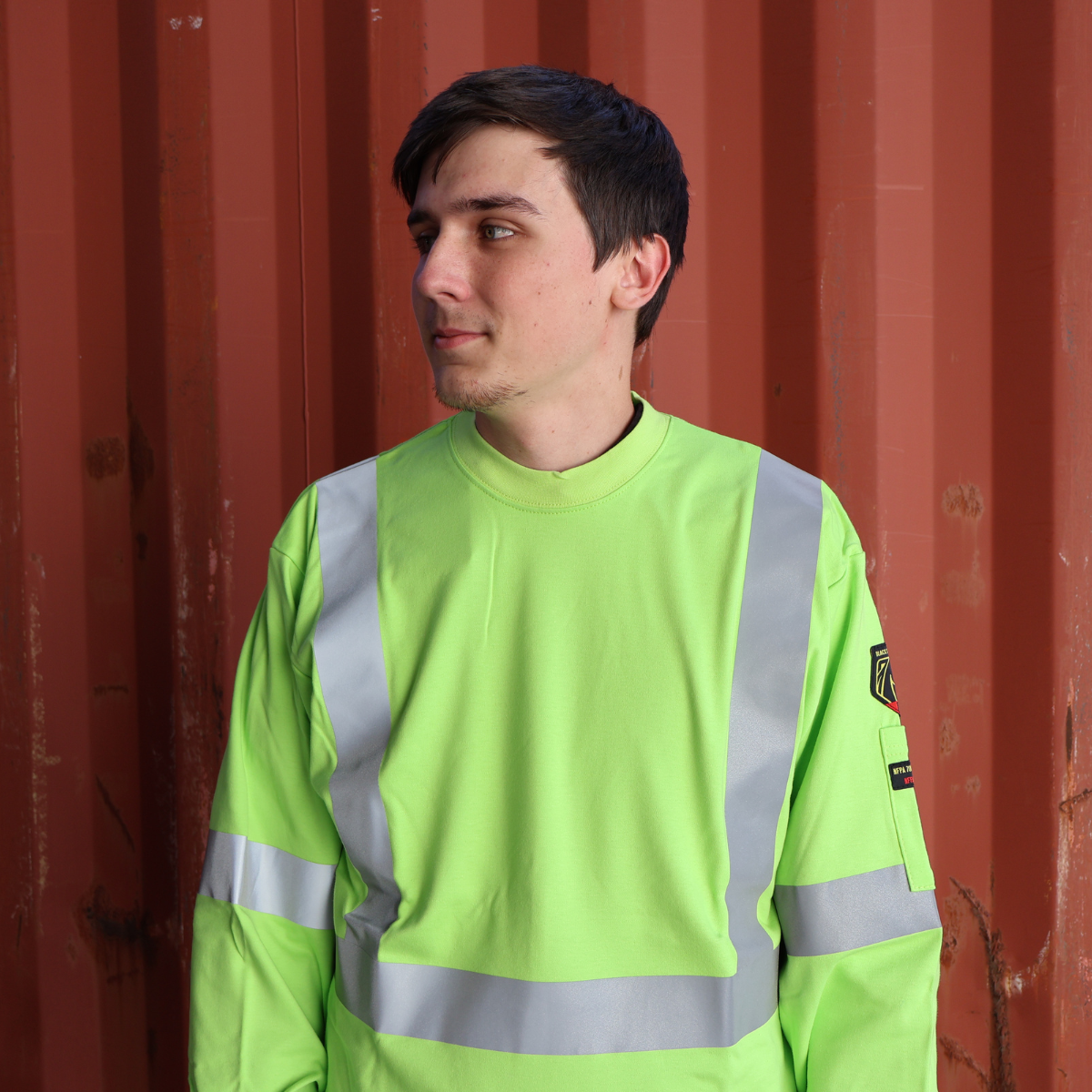 Black Stallion FR Cotton High Visibility Shirt with Reflective Stripes - TF2511 - Flame Resistant Workwear for Construction & Road Safety