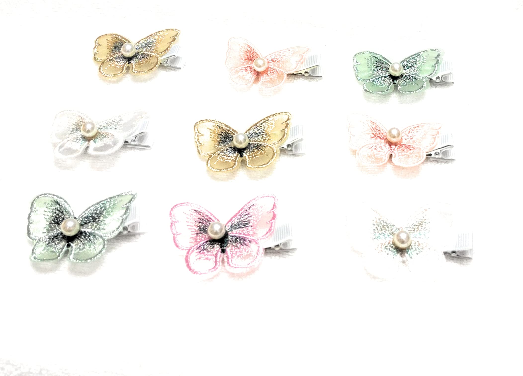 Butterfly Hair Clips for Girls - Pack of 9 Colorful Kids Hair Accessories for School, Parties & Everyday Styling