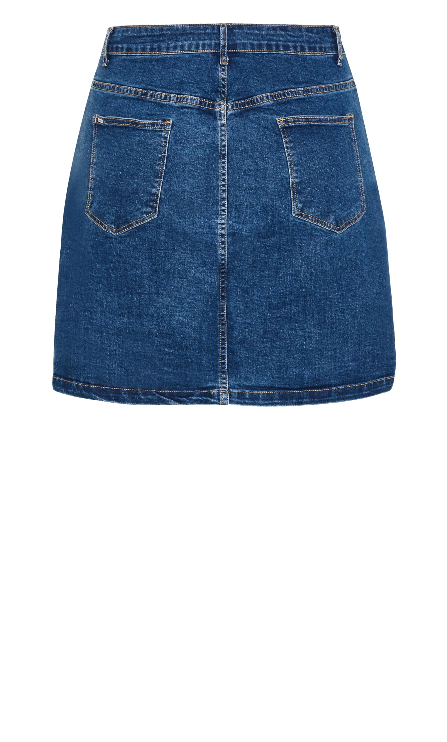 Women's Plus Size Denim Skirt - Comfortable & Stylish Island Print for Casual Wear, Beach Outings & Summer Fashion