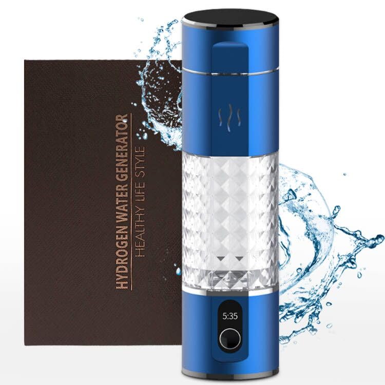 Alkadrops Hydrogen Rich Water Bottle - 5000ppb H2 Generator, Portable Rechargeable Hydrogen Water Machine for Home & Office, 290ml Capacity, 5-Min Quick Electrolysis (Blue, Model ALH16B) | Perfect for Hydration On-The-Go, Gym Workouts & Healthy Lifestyle