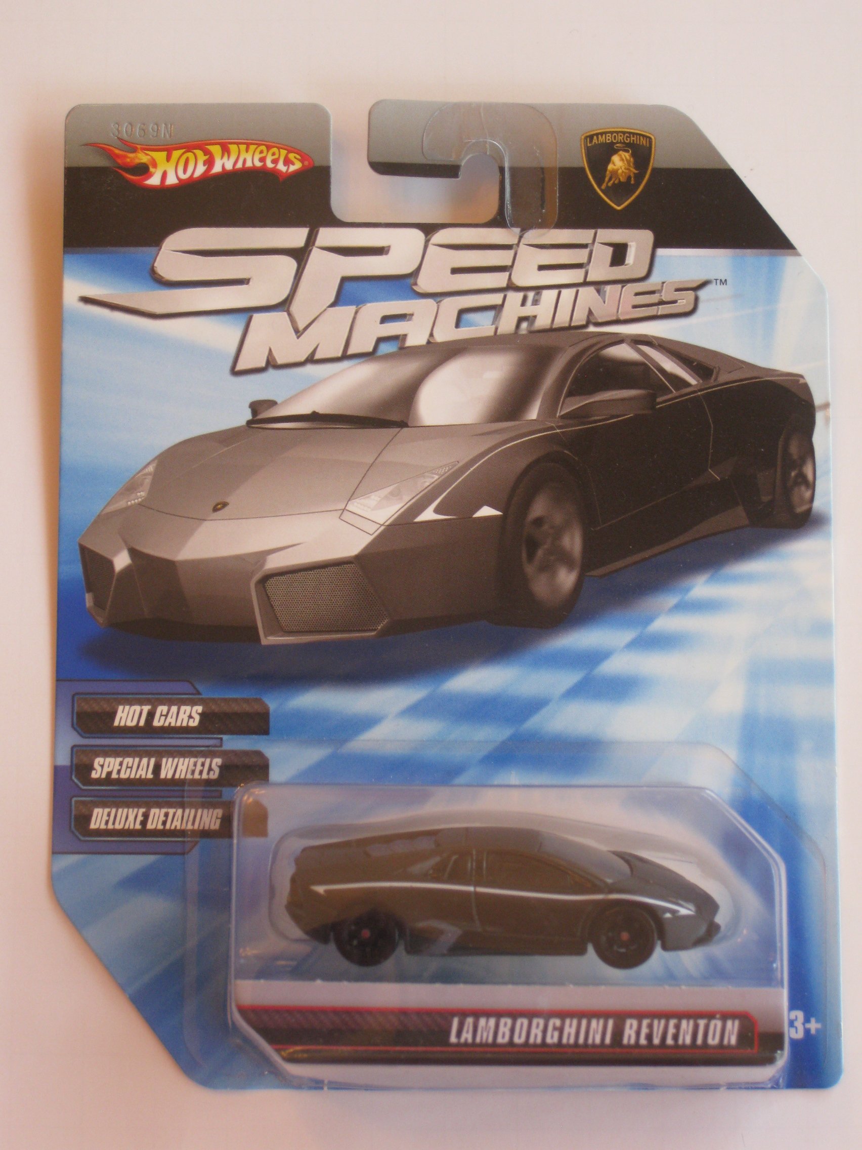 Hot Wheels Speed Machines Lamborghini Reventon BLACK 1:64 Diecast Model Car - Collectible Toy for Kids & Adults - Perfect for Racing Play, Display & Gift Giving