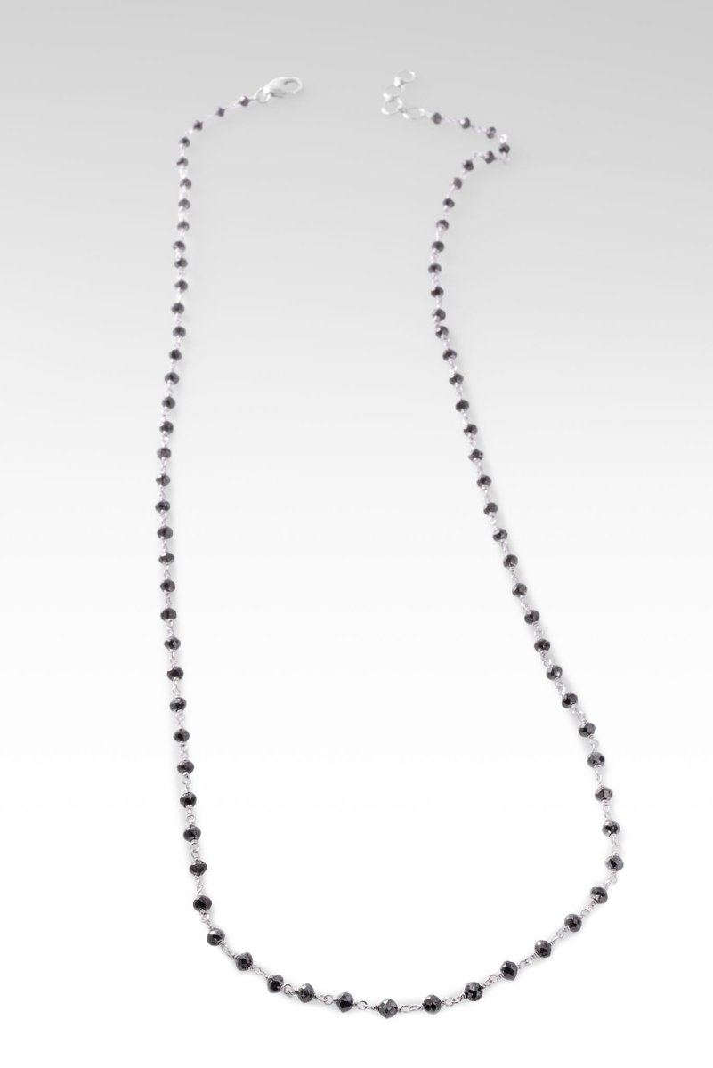 18K White Gold & Black Diamond Necklace for Women - UR Greatly Loved™ - Elegant Gift for Anniversary, Valentine's Day & Special Occasions