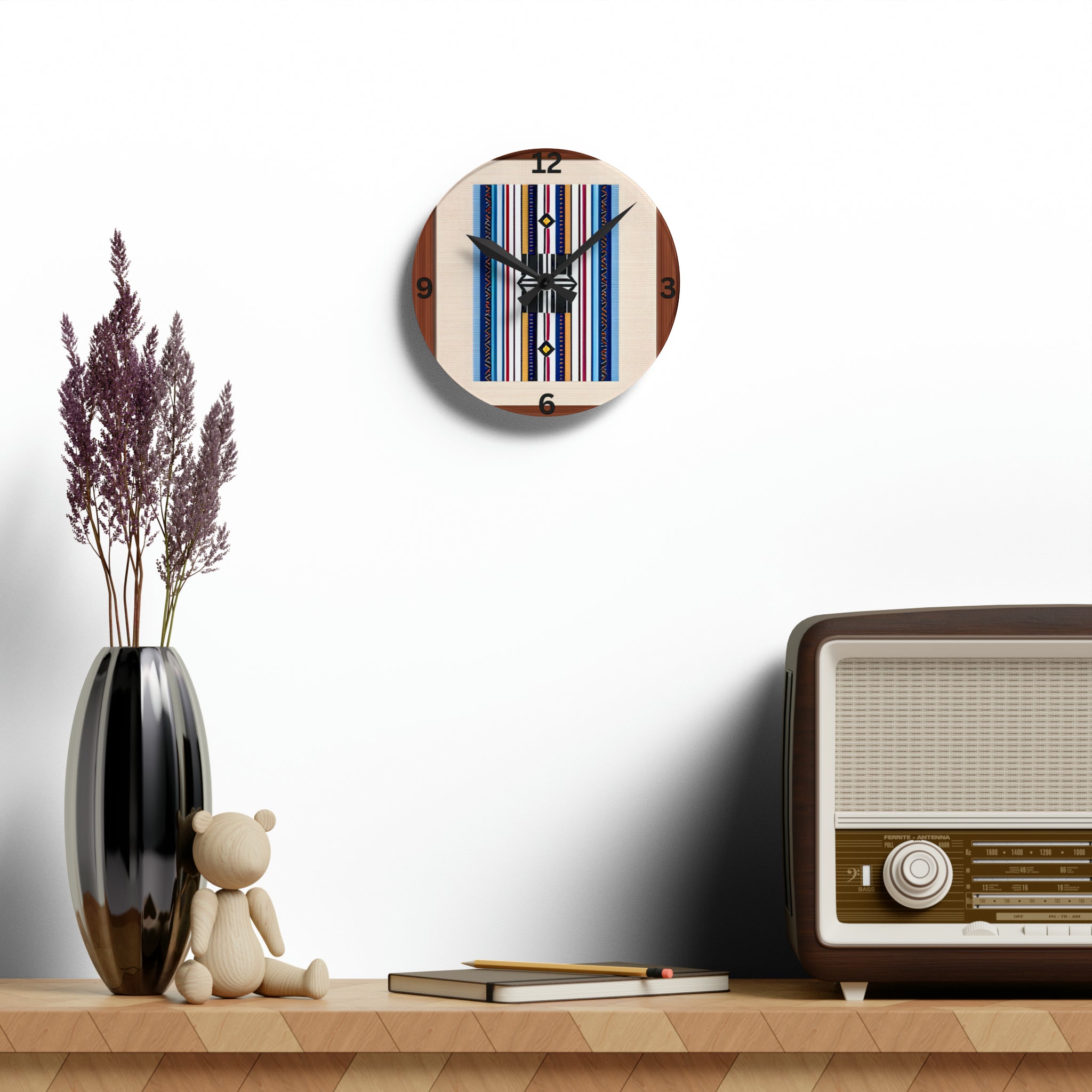 Modern Acrylic Wall Clock - Square or Round Design with Nevada Strips - Perfect for Home, Office & Living Room Décor