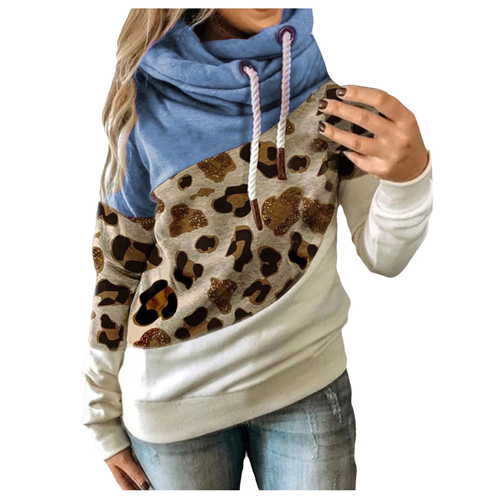 Women's Black Long Sleeve Workout T-Shirt - Solid Color Casual Fitness Top with Leopard Print | Gym, Yoga, Running & Everyday Wear