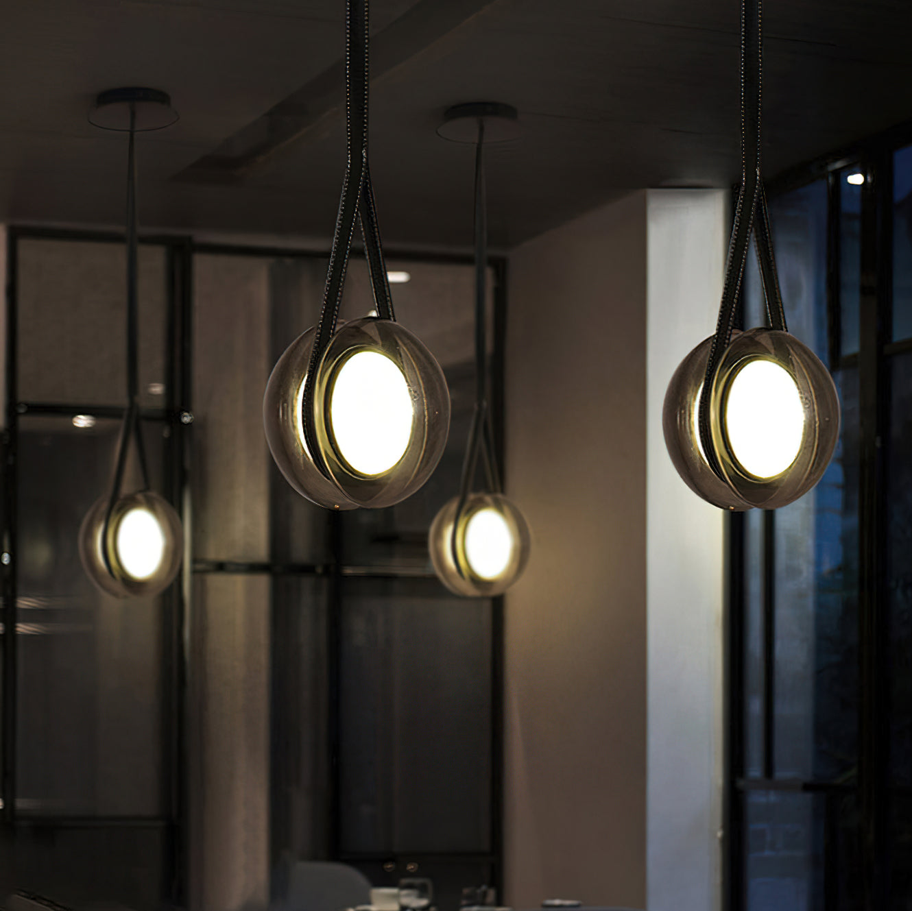 Modern Blackhole Glass Pendant Light Fixture - Elegant Ceiling Lighting for Dining Room, Kitchen Island & Bedroom Decor