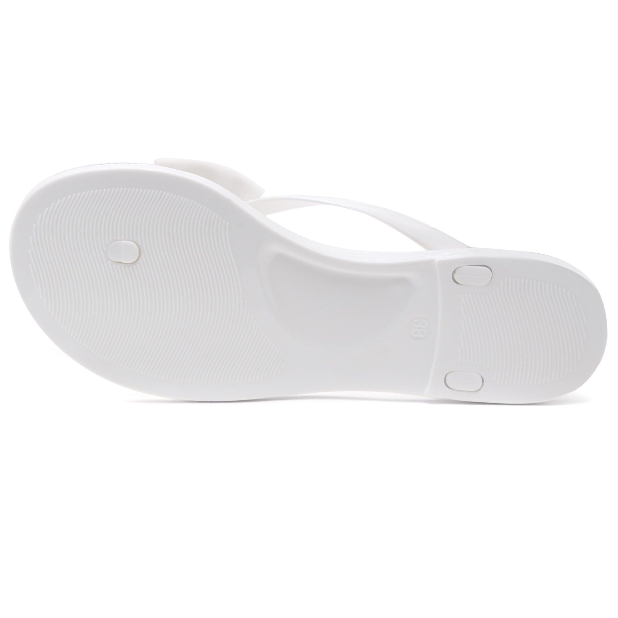 Women's Summer Jelly Flip Flops - Rhinestone Bowtie Strappy Thong Sandals for Beach, Pool & Daily Wear | Comfortable Slip-On Slides for Casual Outings