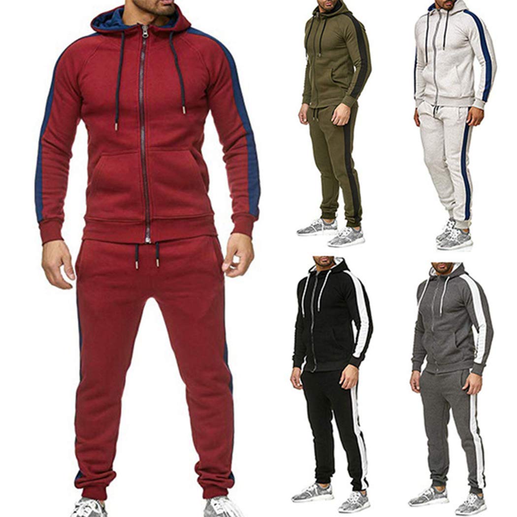 Men's Camouflage Tracksuit Set - Warm Sweatshirt & Joggers for Outdoor Sports, Running, Gym Workouts | Perfect for Winter Training, Casual Streetwear & Athletic Activities