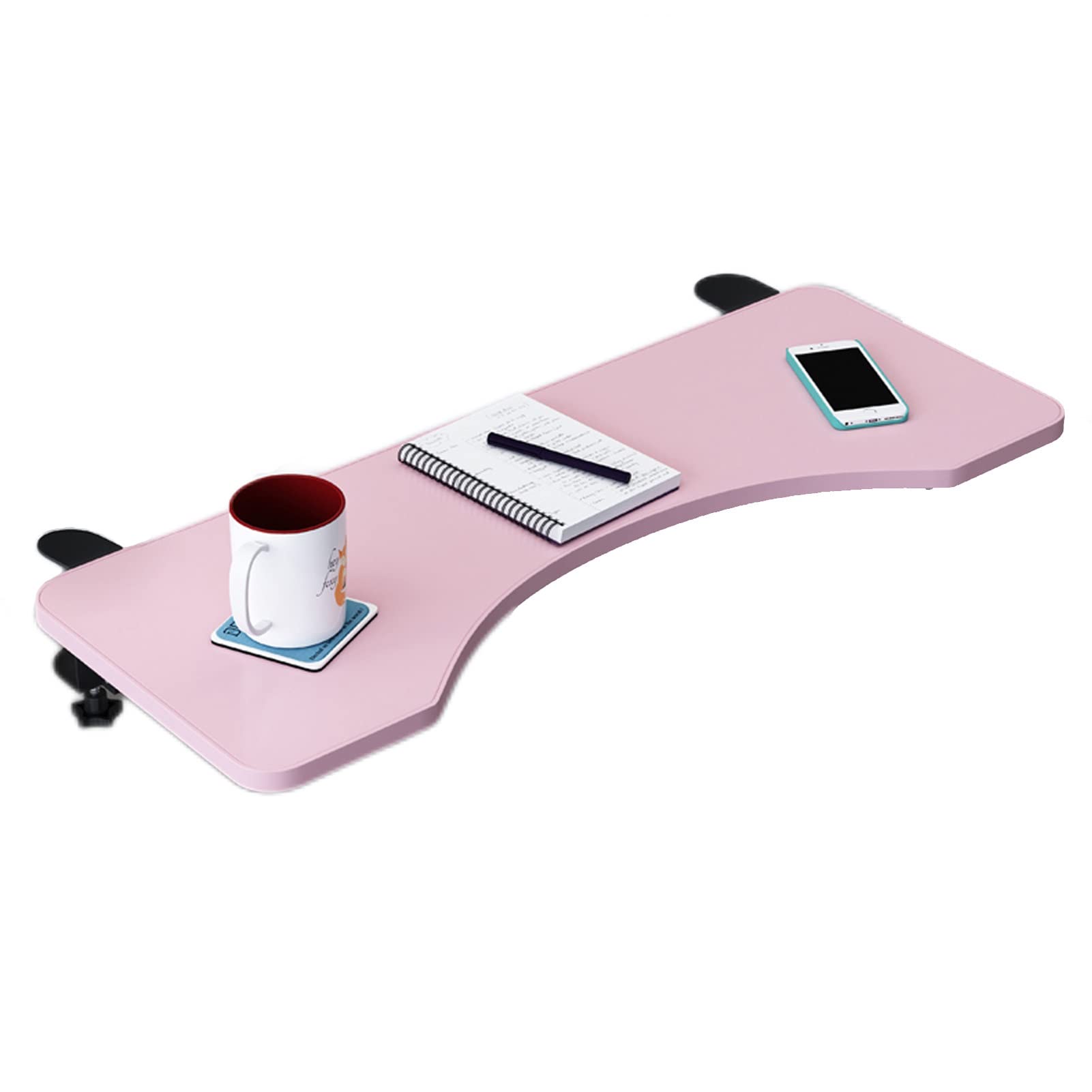Ergonomic Under Desk Folding Keyboard Tray - Adjustable Clamp-On Shelf for Home & Office (Pink, 29.5 Inch) - Perfect for Small Spaces & Standing Desk Setup