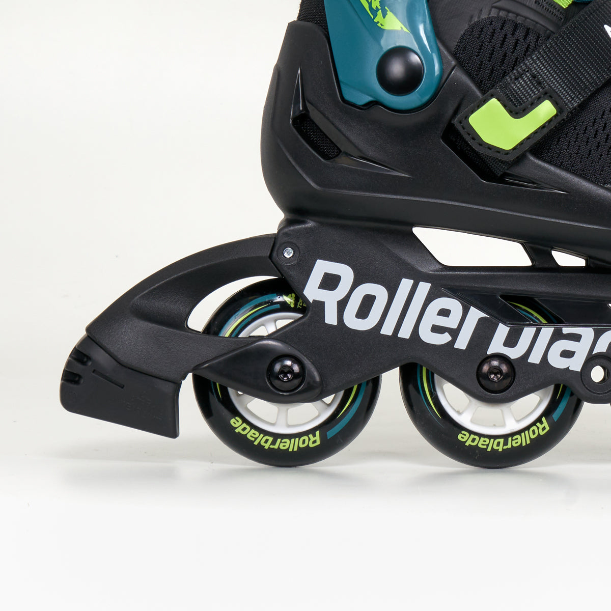 Rollerblade Microblade XT Junior Adjustable Inline Skates for Kids - Black & Petrol Green - Perfect for Outdoor Fun, Sports & Family Activities