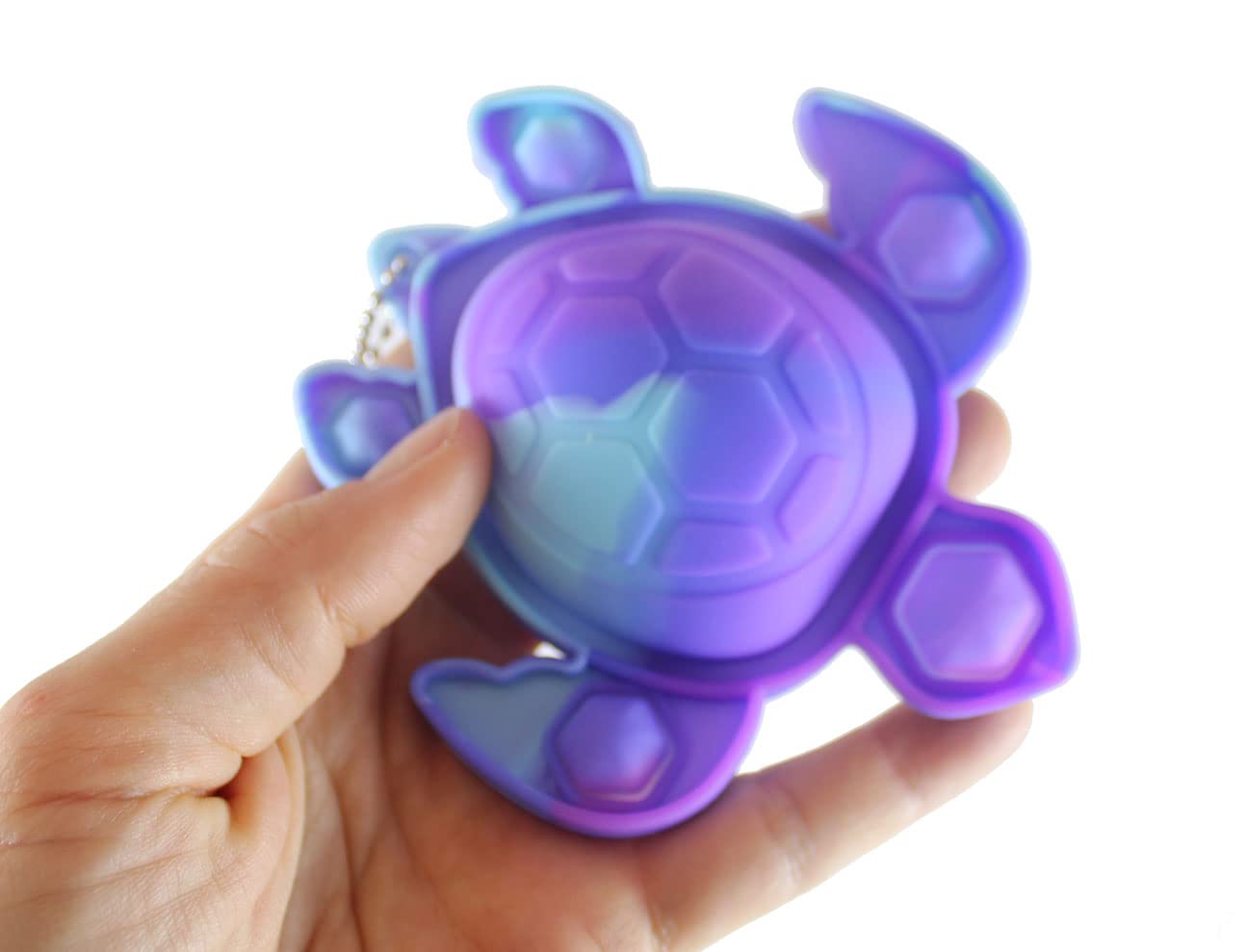 2 Pack Turtle Bubble Pop Fidget Toy - Happy Sad Flip Inside Out Ocean Animal Sensory Stress Relief Toy - Silicone Push Poke Bubble Popper for Anxiety, ADHD & Autism - Perfect for Home, Office & Travel (Random Colors)