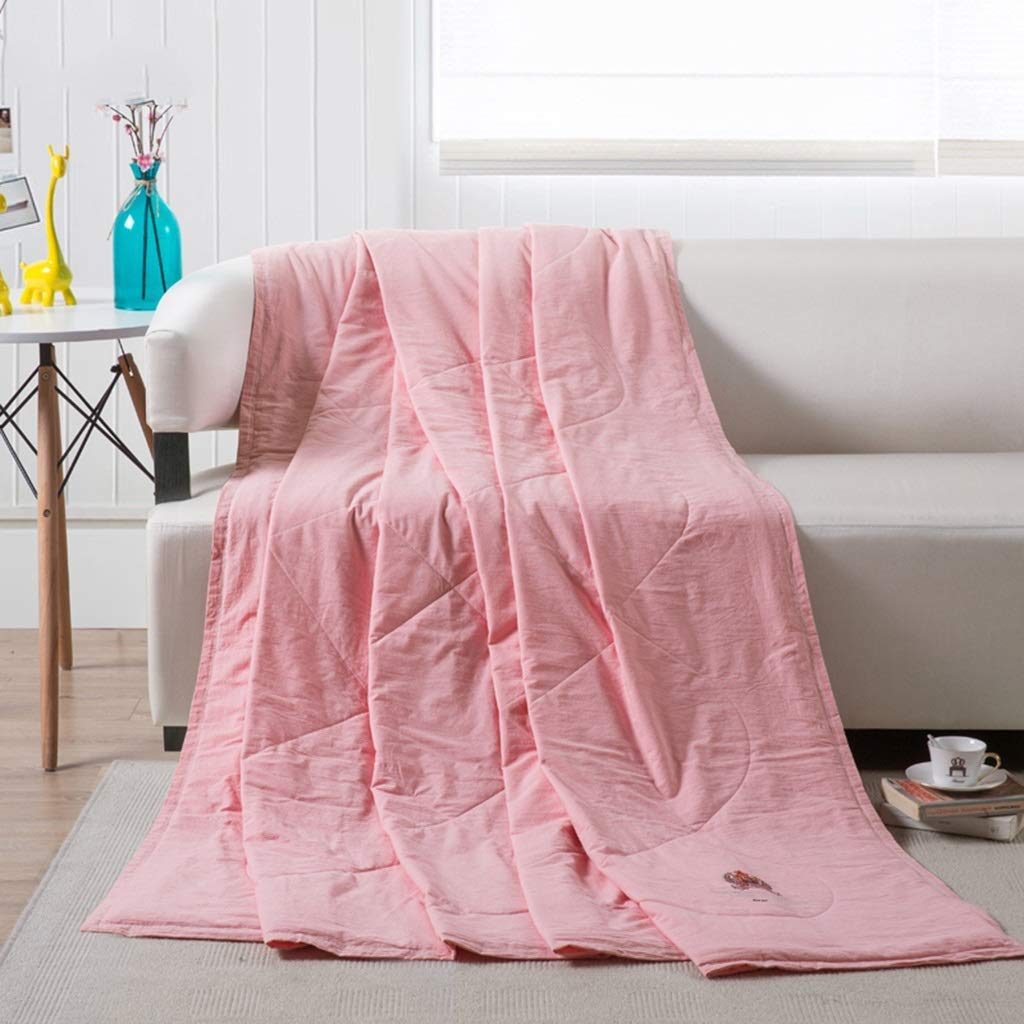 Breathable Summer Cotton Quilt - Lightweight & Removable Double Thin Bed Cover for Hot Weather | Perfect for Guest Rooms, Dorms & Summer Nights