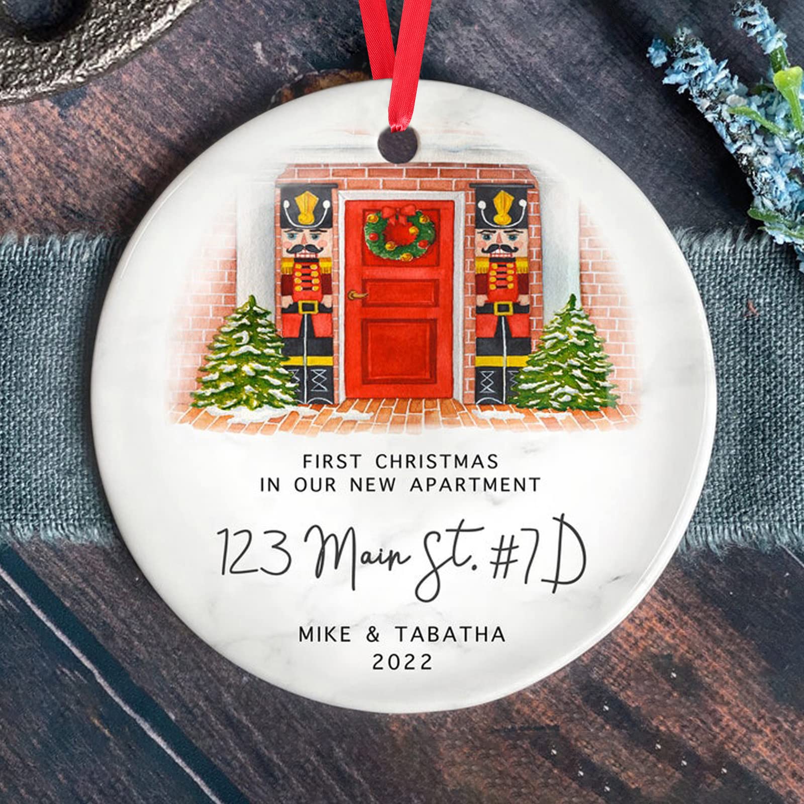 First Christmas Ornament for New Home - Personalized Housewarming Gift - Holiday Tree Decoration - Unique Homeowner Present - Perfect for Housewarming Parties & Christmas Decor