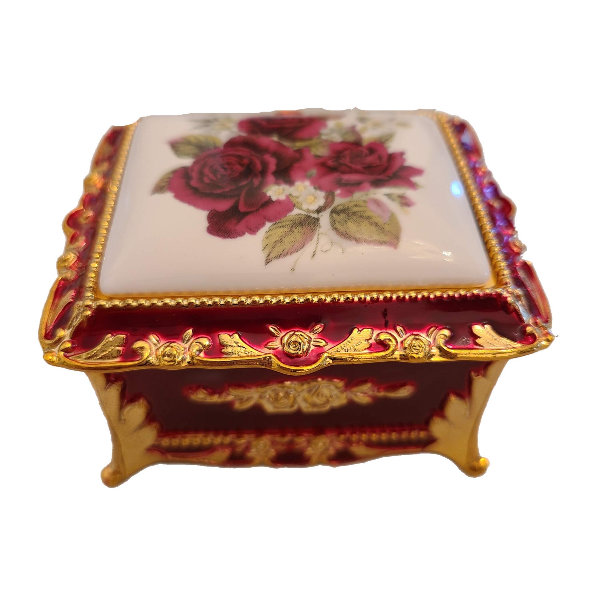 Elegant Floral Music Jewelry Box with Waltz of the Flowers - Perfect for Gift Giving, Home Decor, and Jewelry Storage