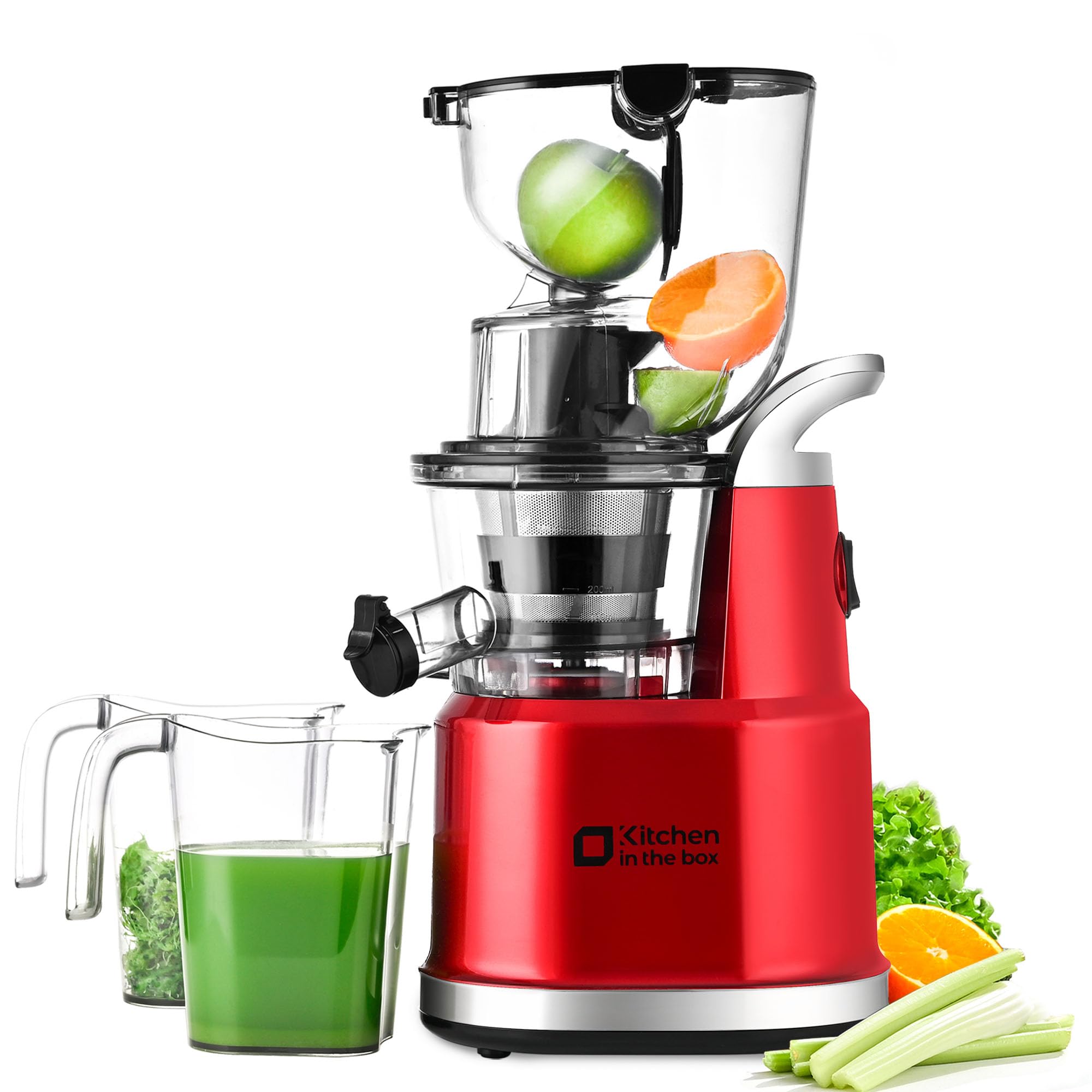 Premium Cold Press Juicer Machine - Slow Masticating Juicer with 3.26